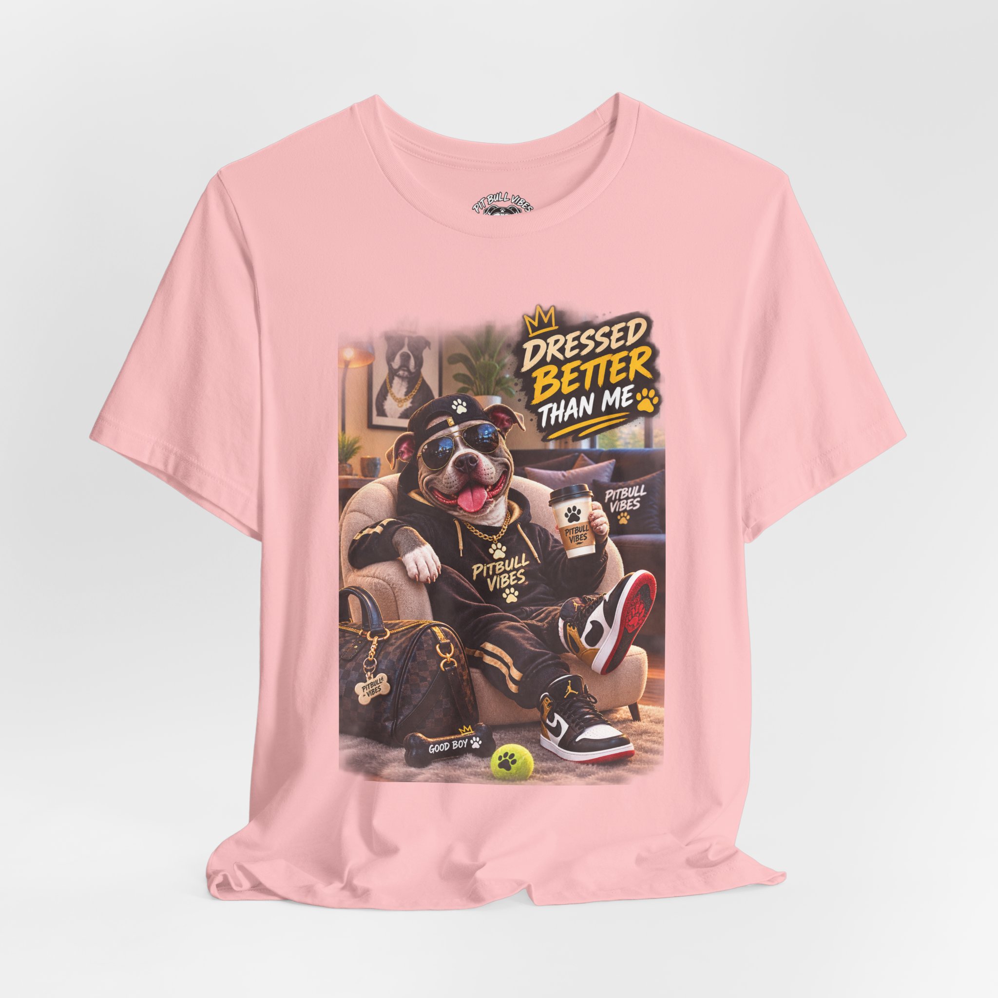 Graphic Tee - "Dressed Better Than Me" Stylish Pug Design - Image 36