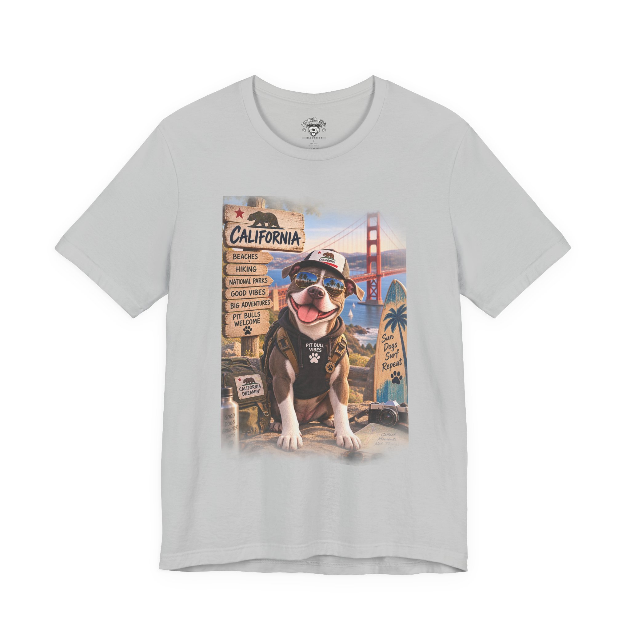 California Pup Graphic Tee — Cute Dog Golden Gate Souvenir T-Shirt - Image 9