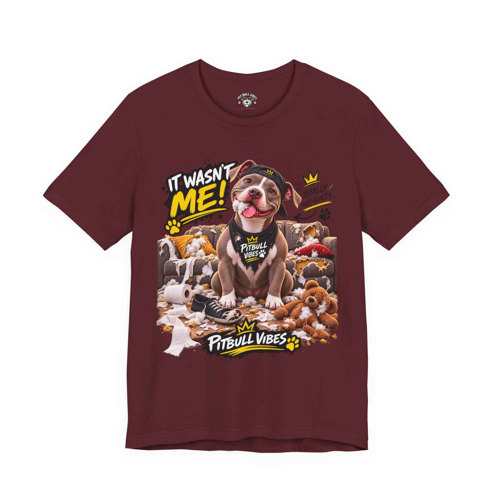 Pitbull Vibes T-Shirt – "It Wasn't Me" Cute Puppy Graphic Tee - Image 29