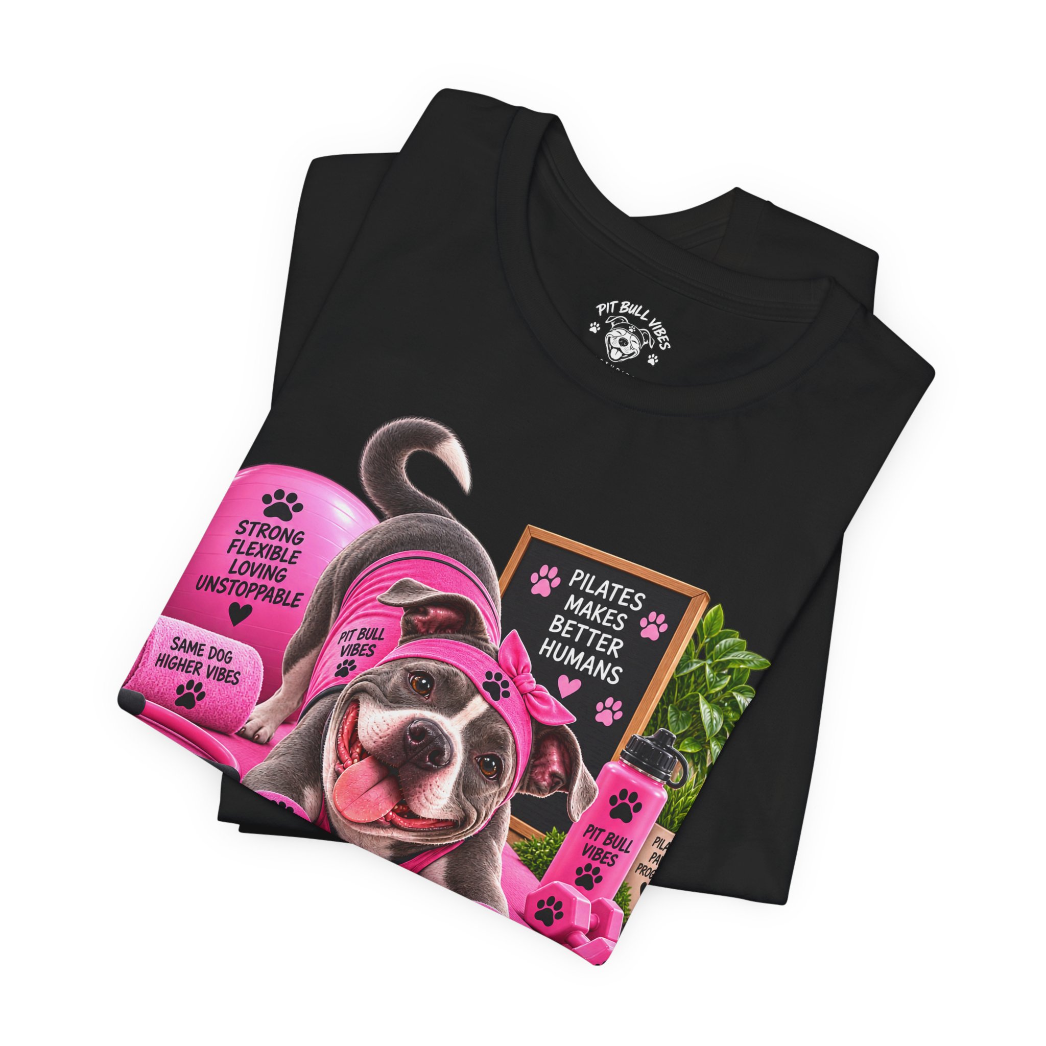 Pilates Paws & Progress T-Shirt — Cute Dog Yoga Pilates Tee (Stretch, Breathe, Wag, Repeat) - Image 15