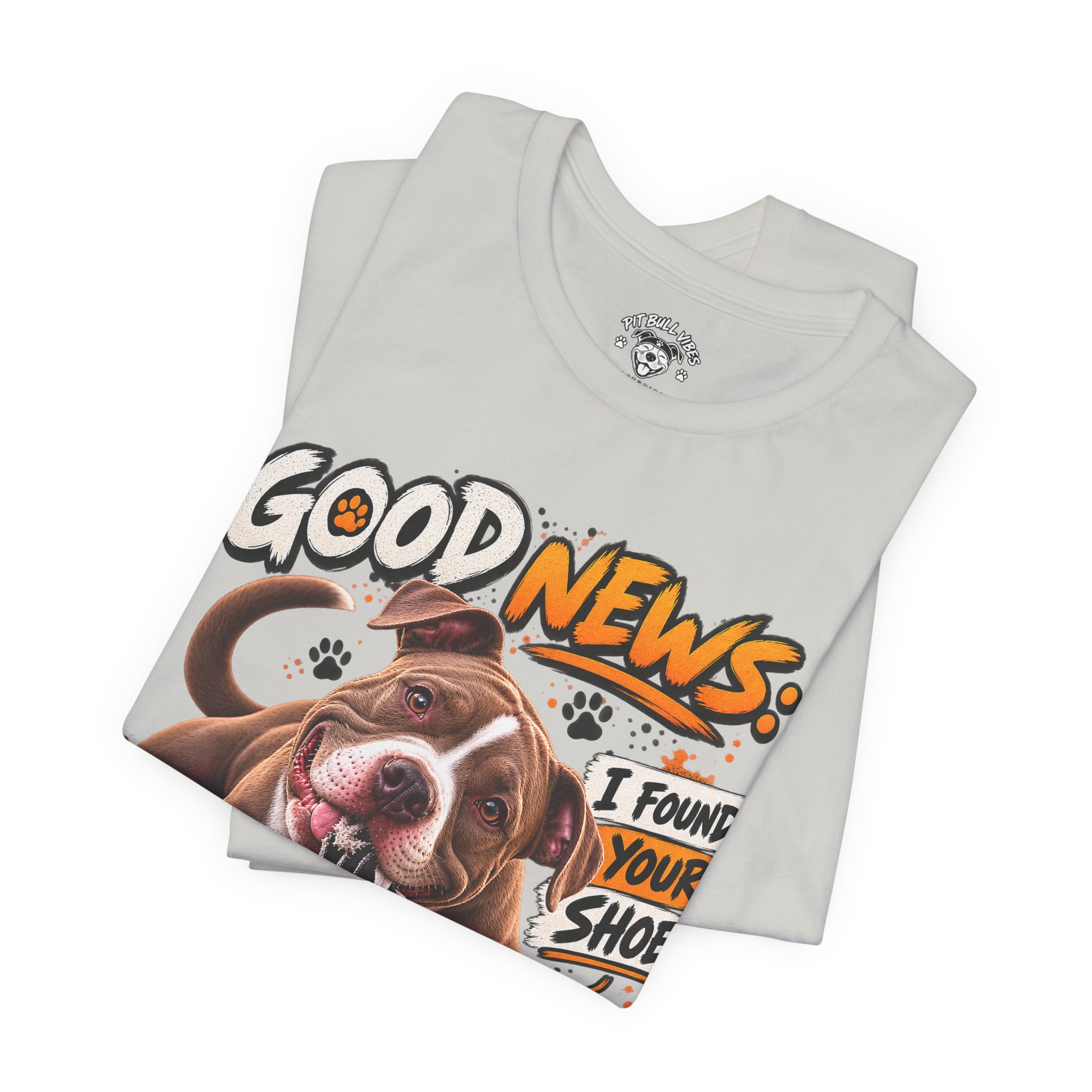 T‑Shirt - "Good News: I Found Your Shoe" Playful Puppy Graphic Tee - Image 4