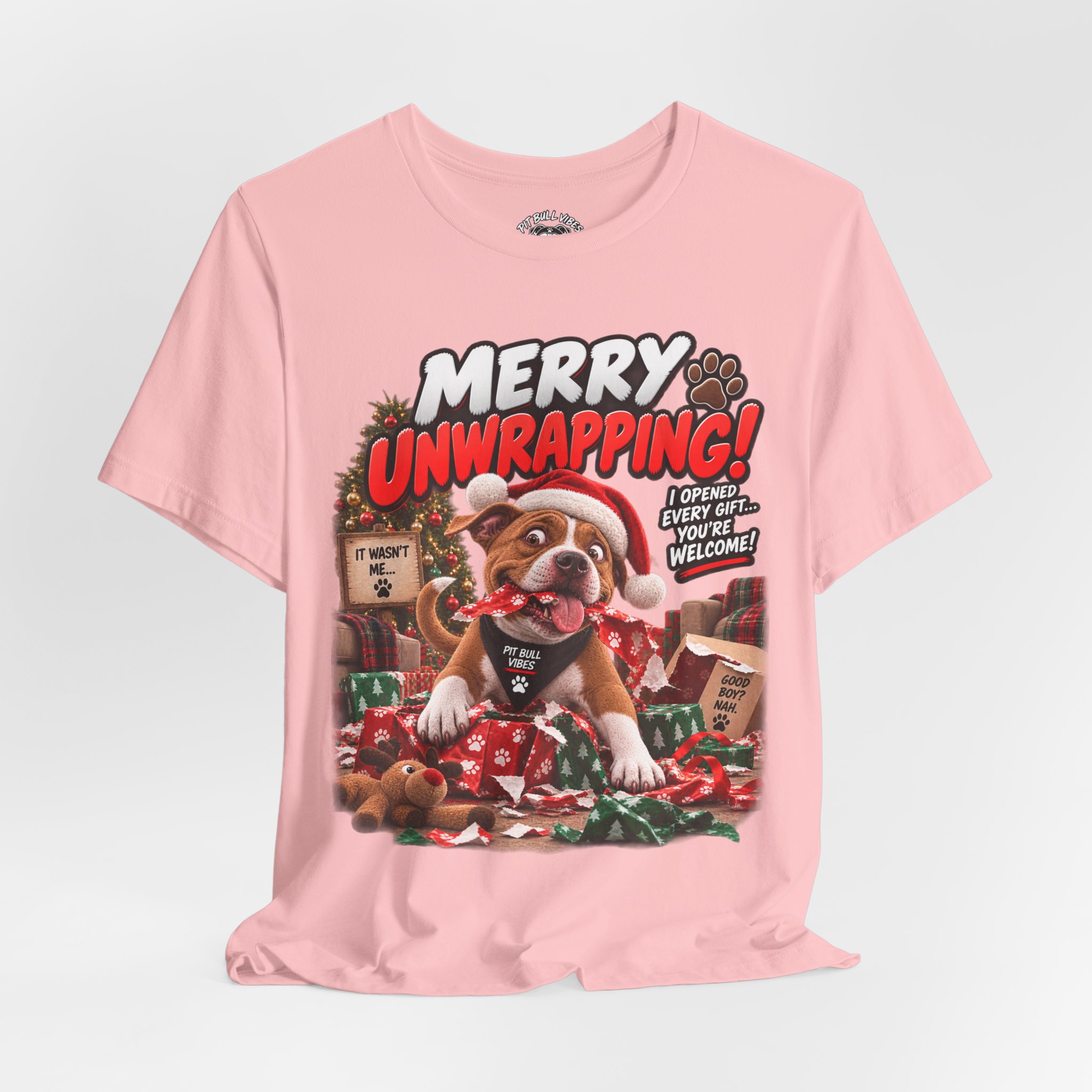 Merry Unwrapping! Christmas Dog T-Shirt — Funny Holiday Puppy Gift - Image 36