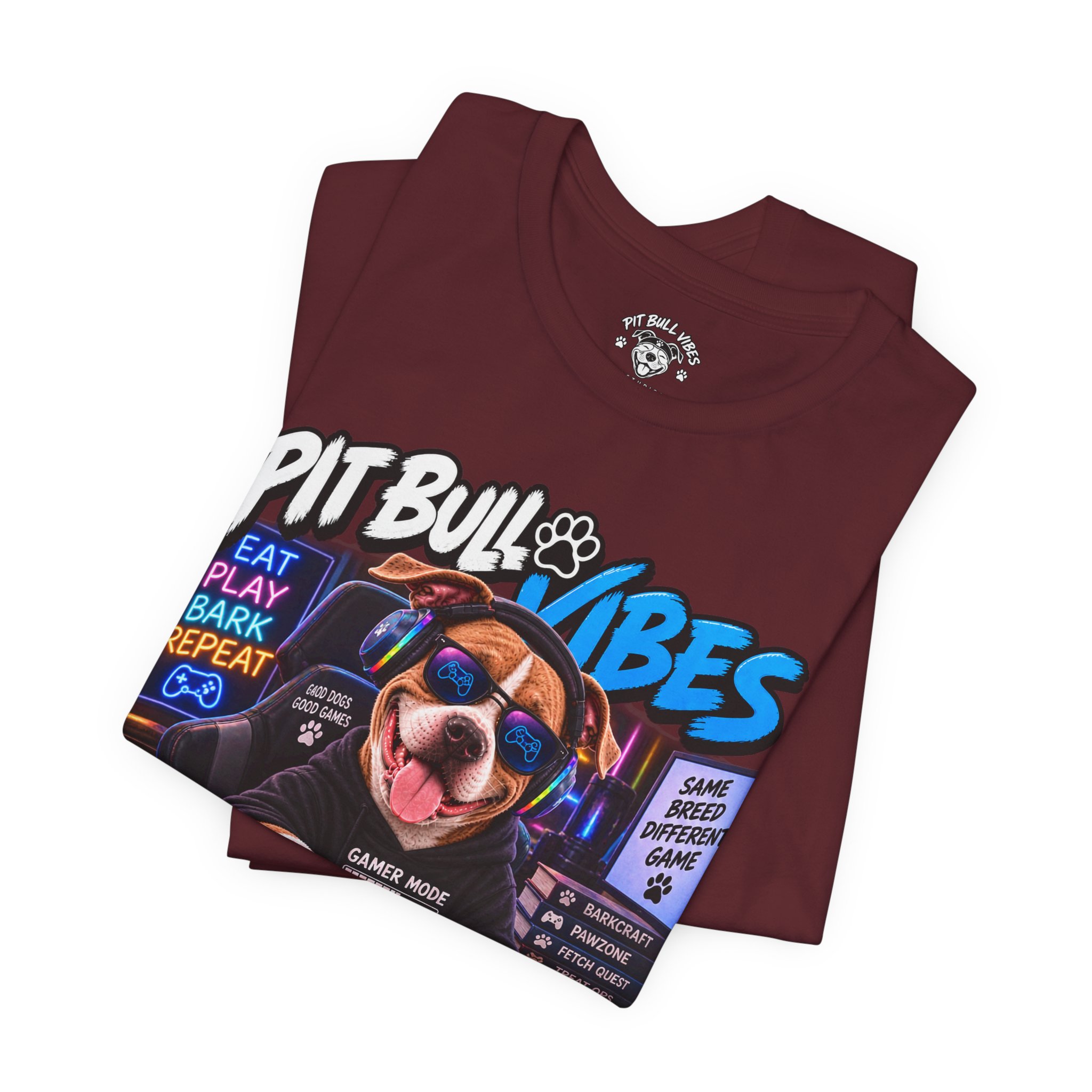 Pitbull Vibes Gamer Tee — "Life Is Better In Game Mode" - Image 31