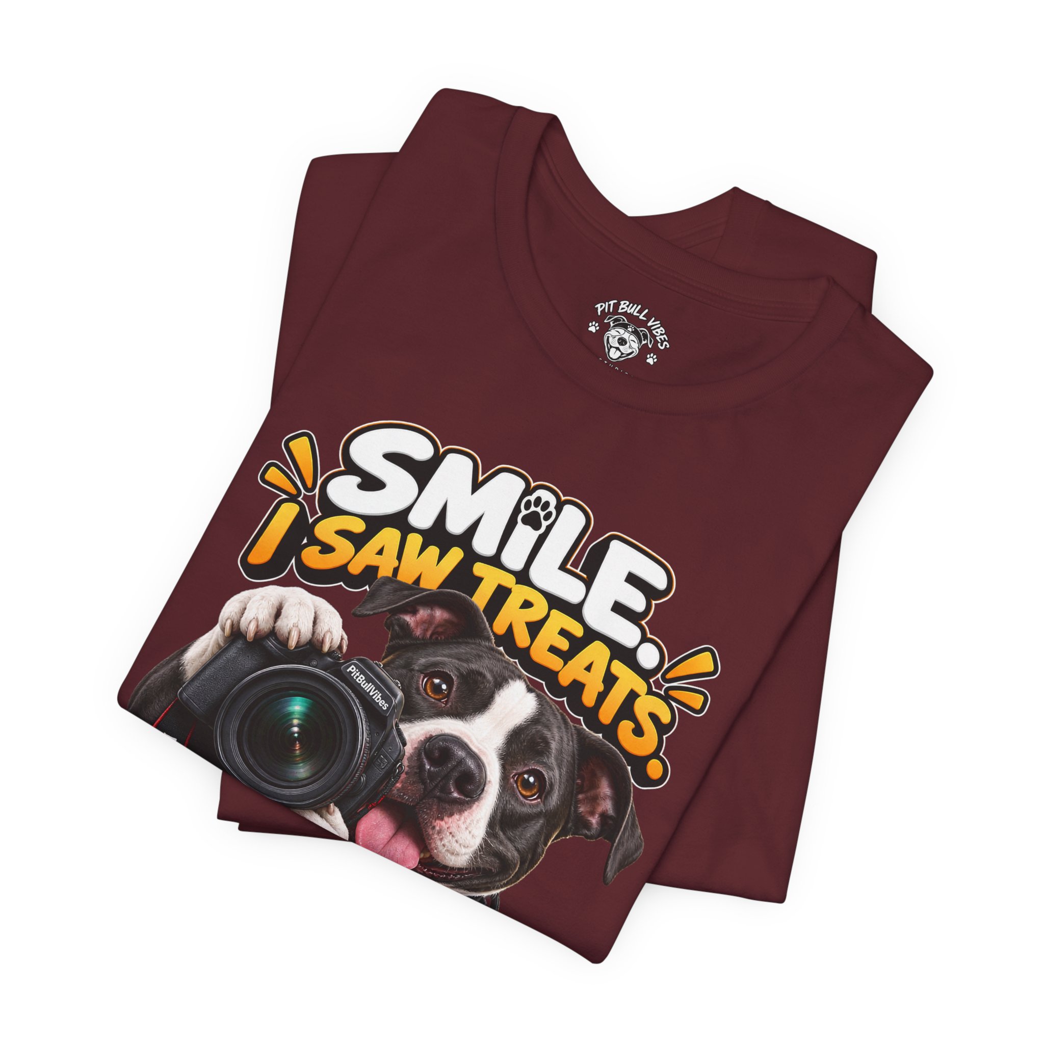 Smile, I Saw Treats! Dog Camera T-Shirt - Image 31