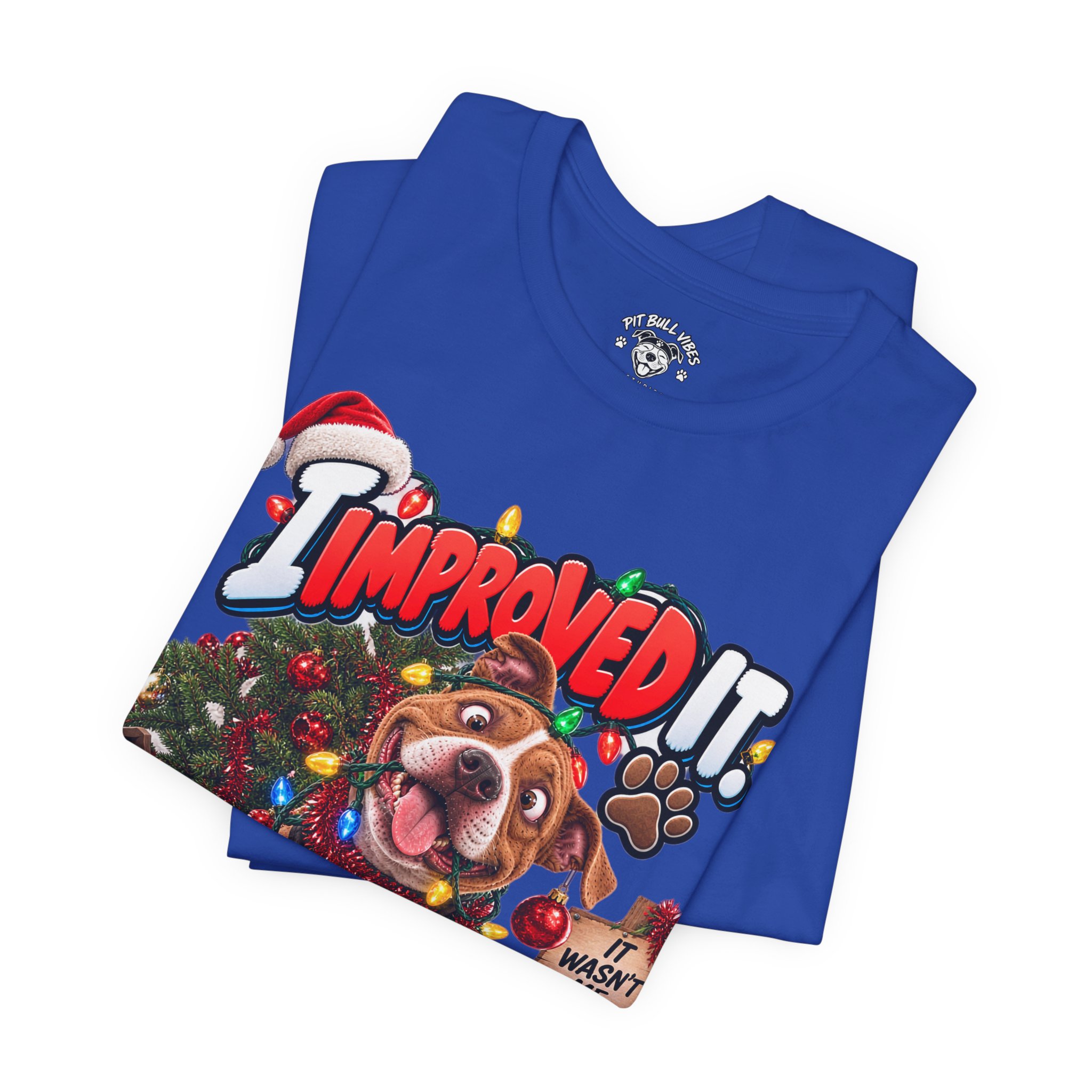 Christmas Dog T‑Shirt – "I Improved It" Funny Holiday Pet Tee - Image 23