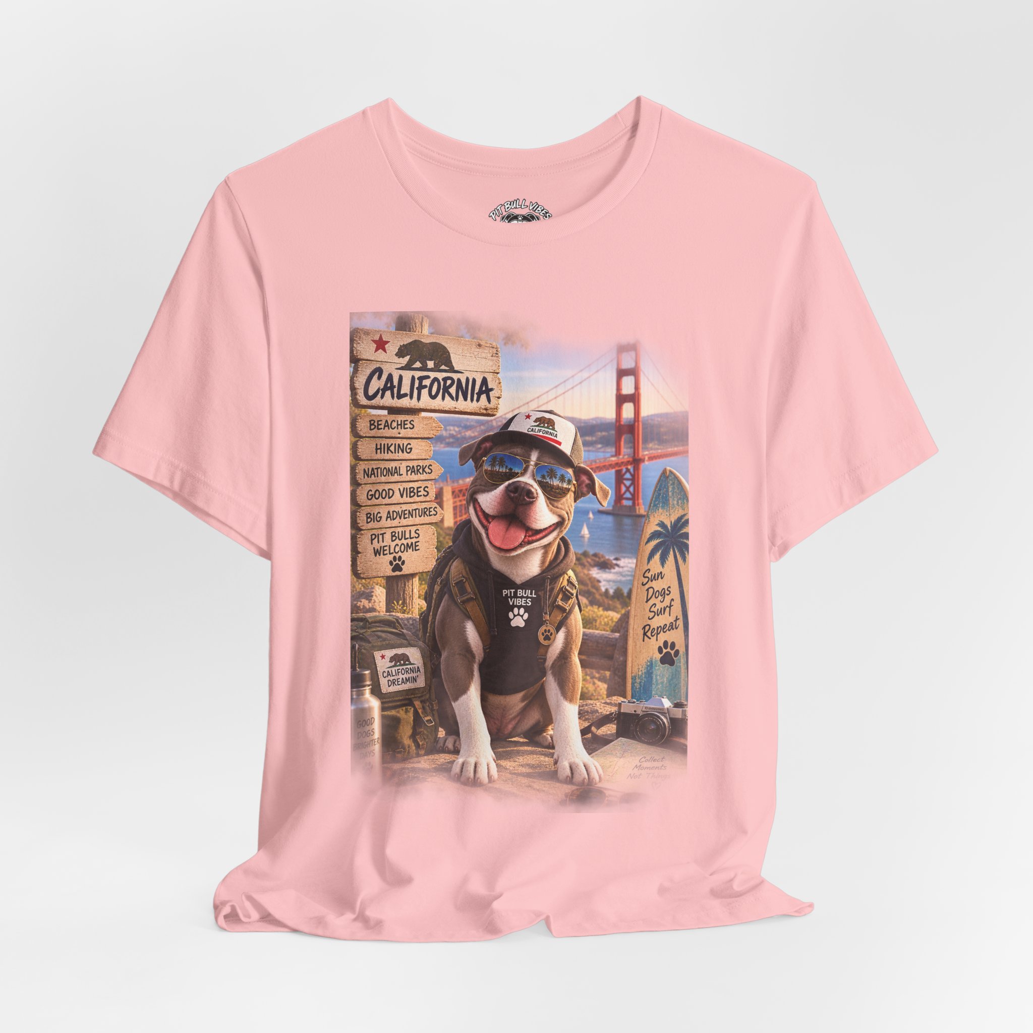 California Pup Graphic Tee — Cute Dog Golden Gate Souvenir T-Shirt - Image 36