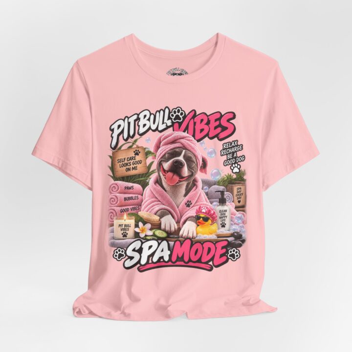 Pit Bull Spa Mode T-Shirt – Cute Spa Vibes Graphic Tee for Dog Lovers