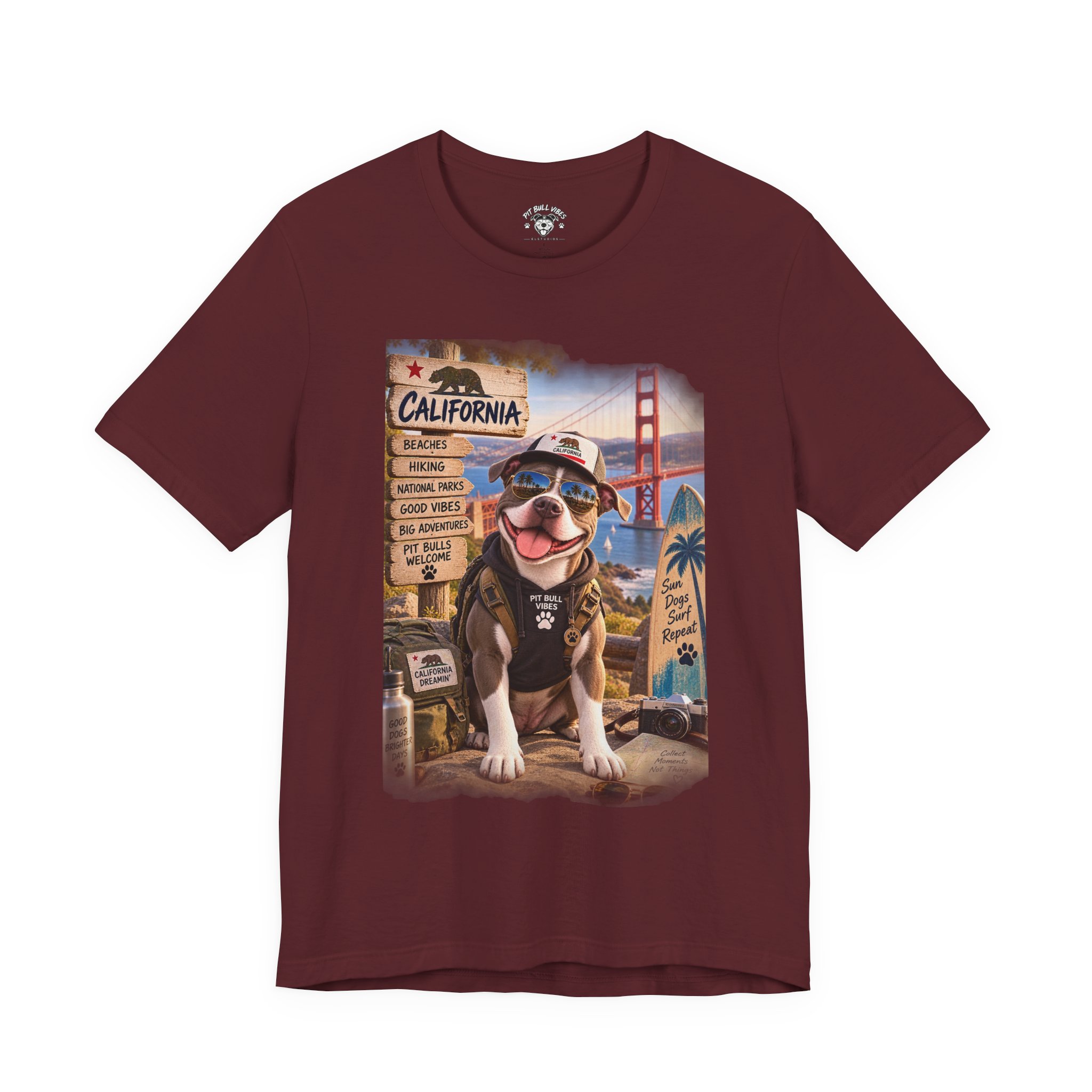 California Pup Graphic Tee — Cute Dog Golden Gate Souvenir T-Shirt - Image 29