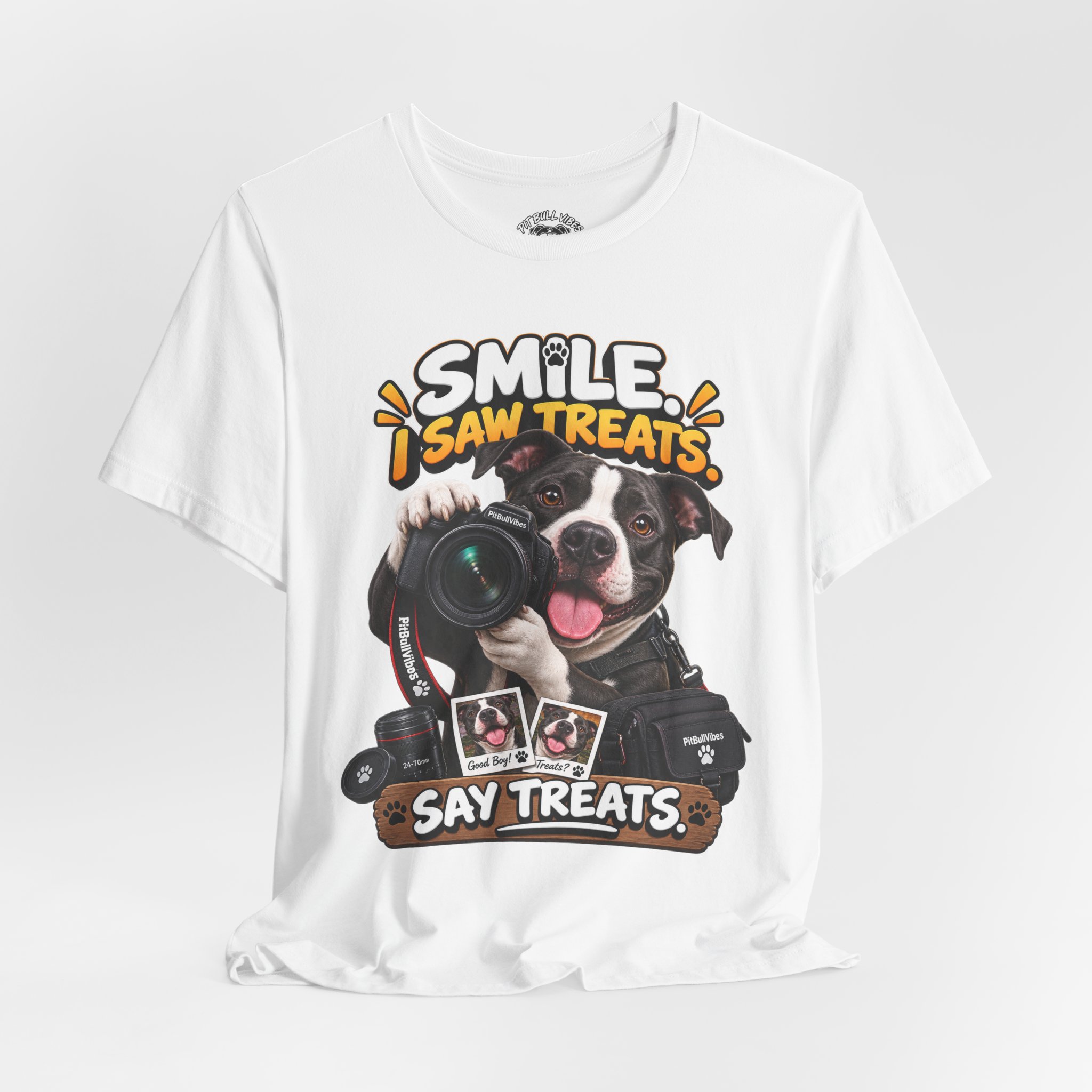 Smile, I Saw Treats! Dog Camera T-Shirt - Image 8