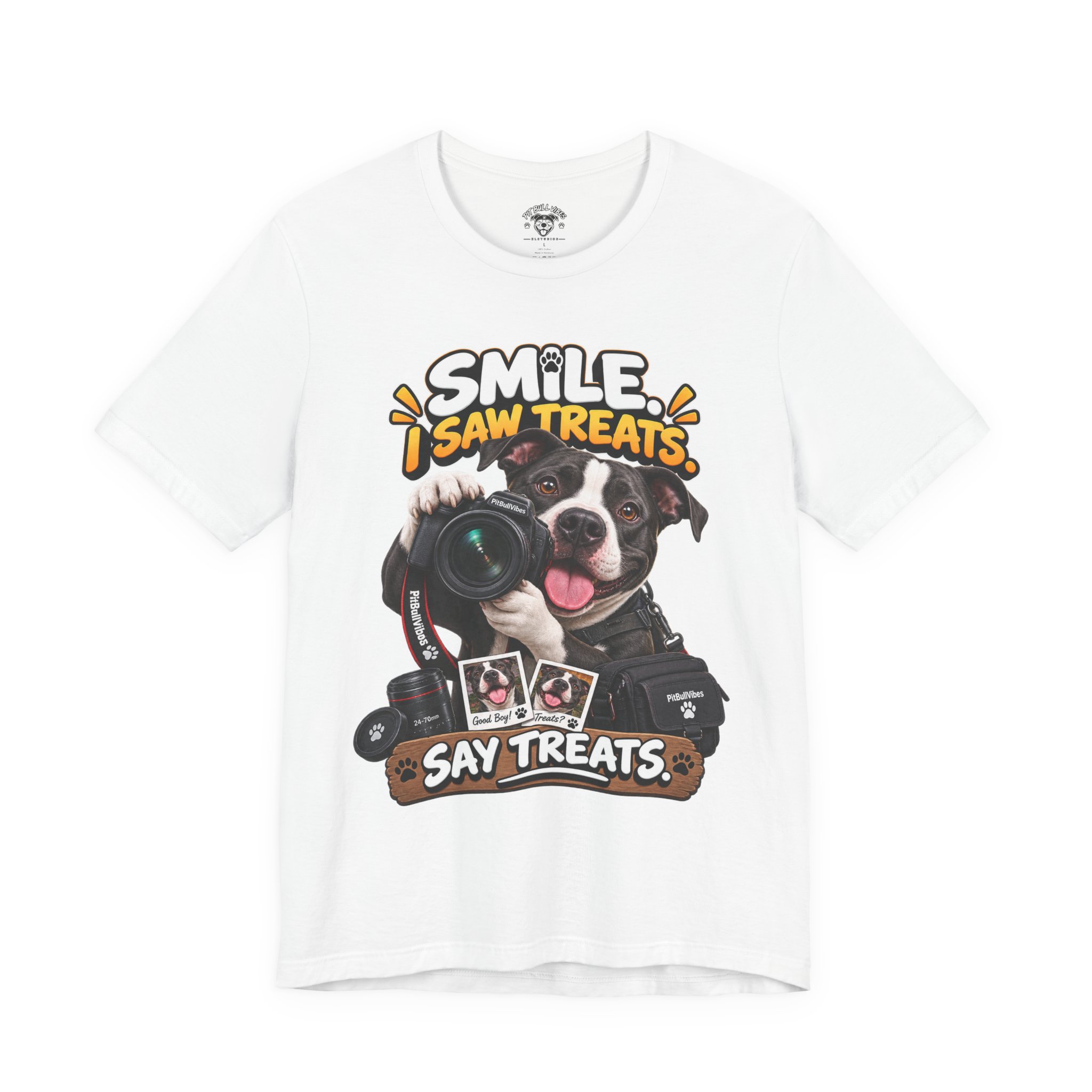 Smile, I Saw Treats! Dog Camera T-Shirt - Image 5