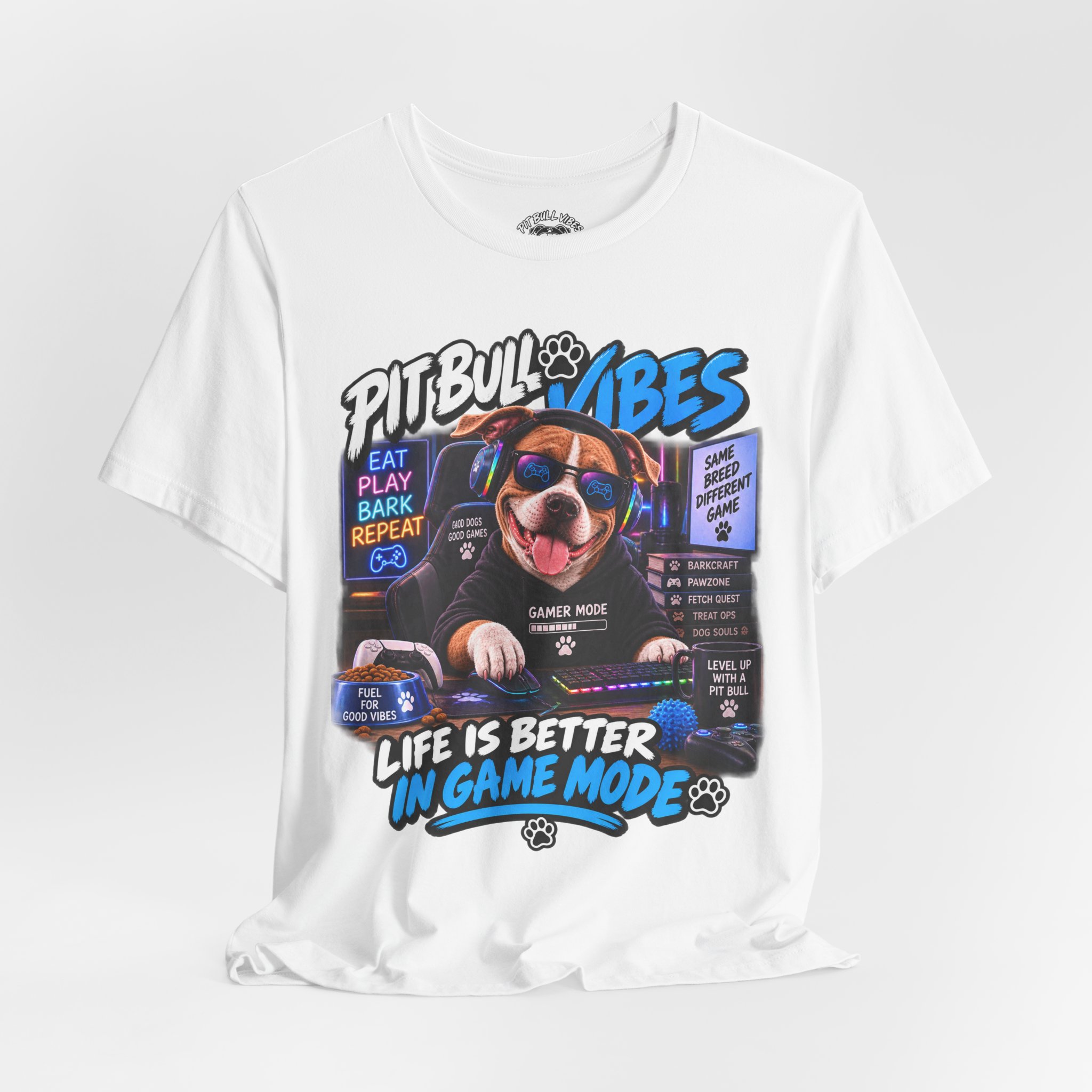 Pitbull Vibes Gamer Tee — "Life Is Better In Game Mode" - Image 8