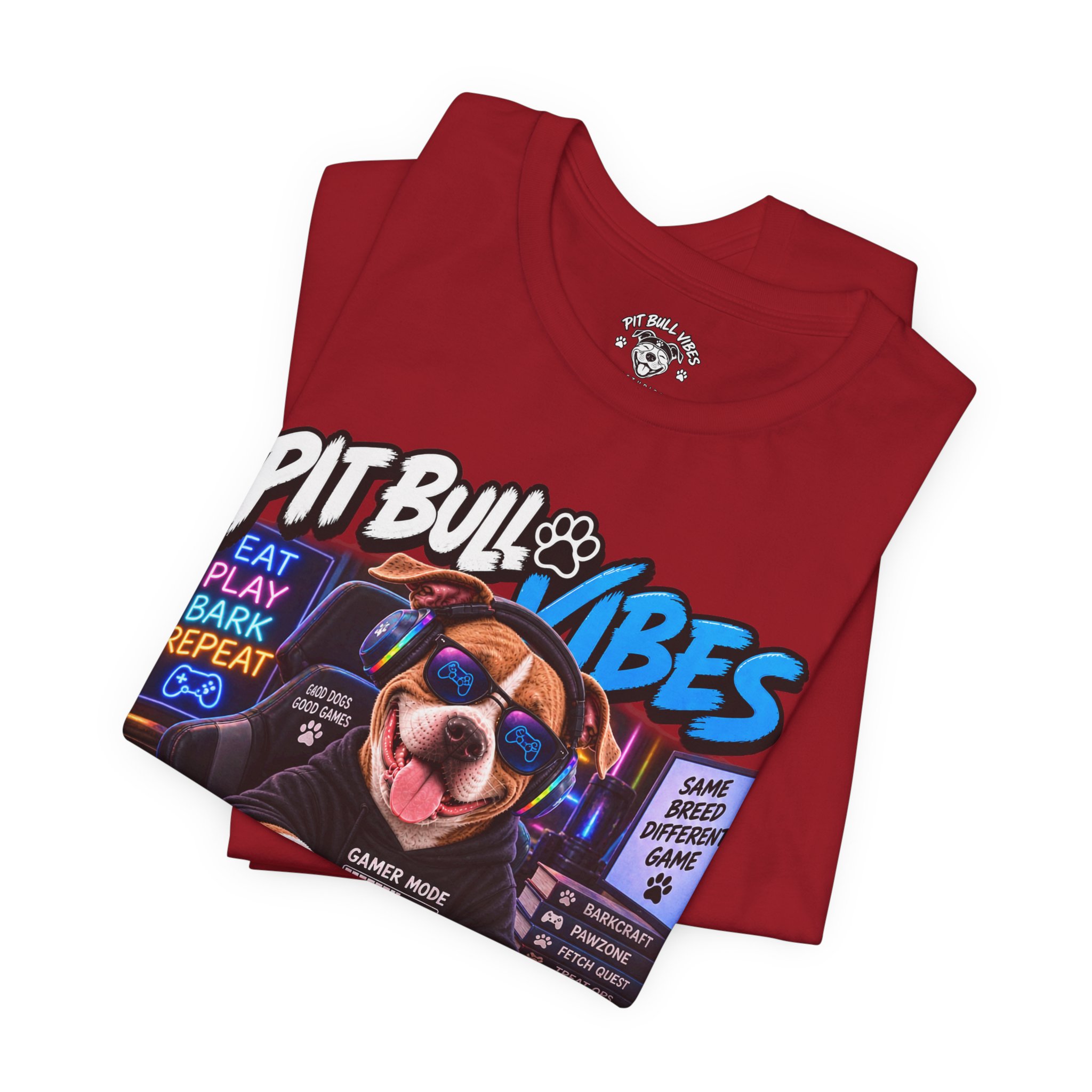 Pitbull Vibes Gamer Tee — "Life Is Better In Game Mode" - Image 39