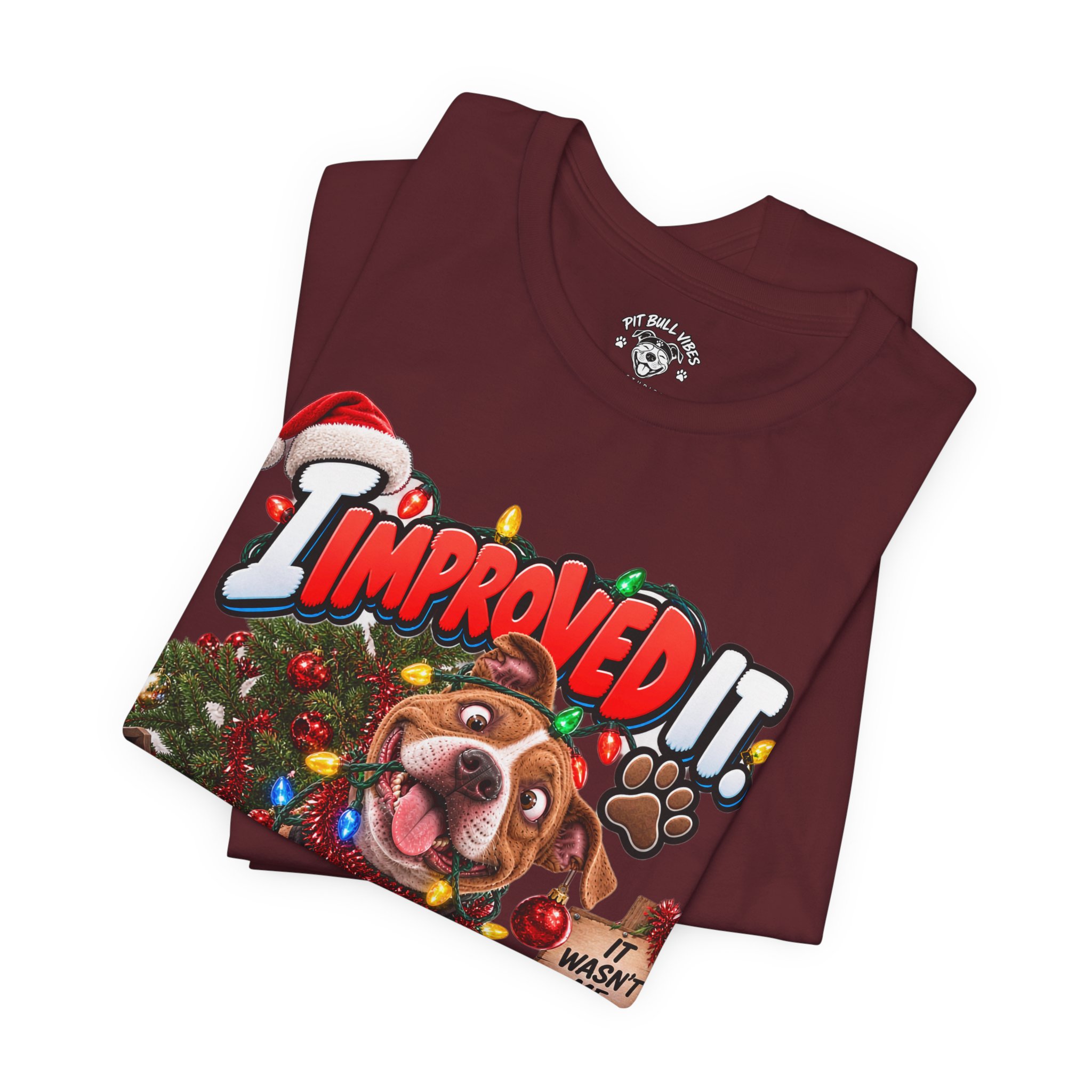 Christmas Dog T‑Shirt – "I Improved It" Funny Holiday Pet Tee - Image 31