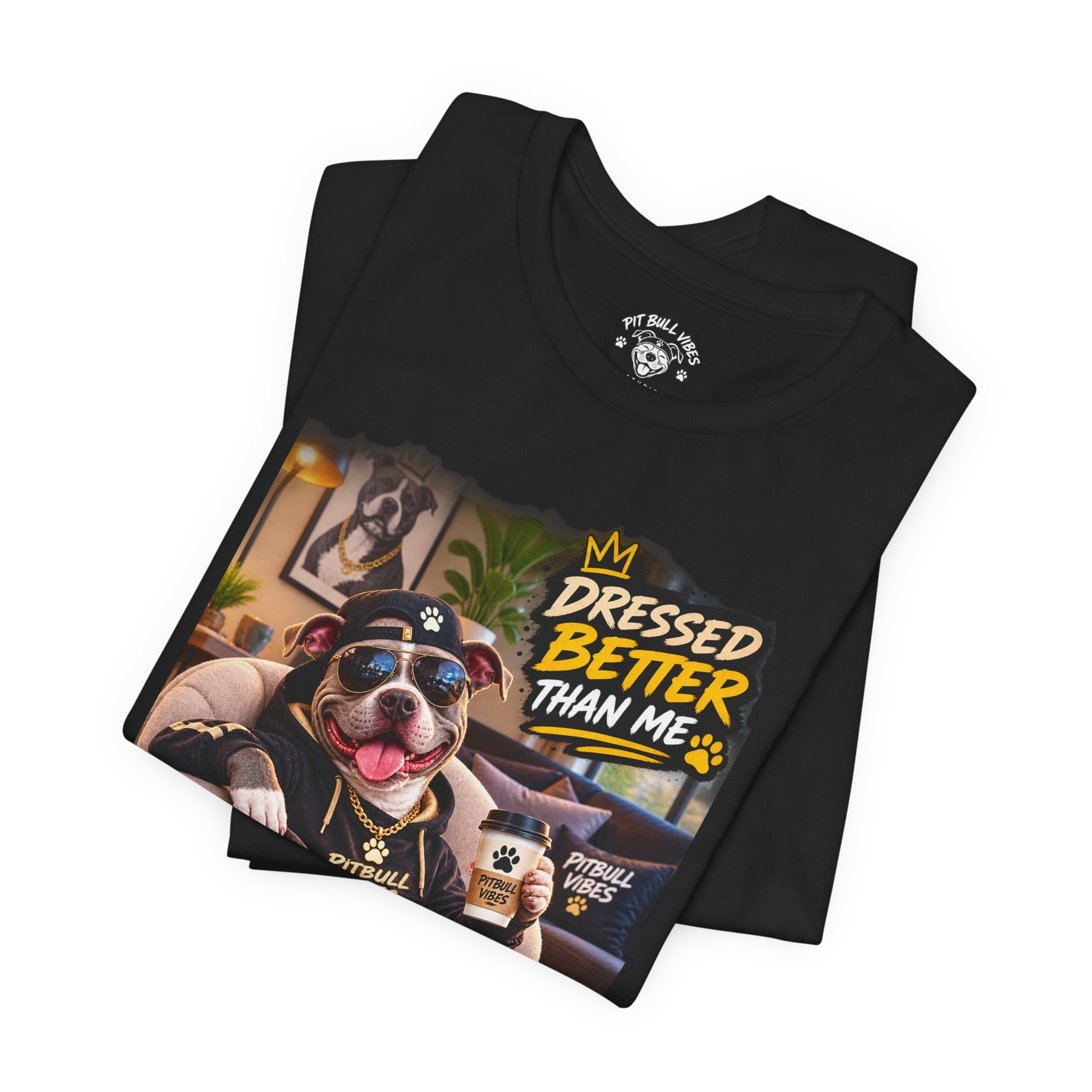 Graphic Tee - "Dressed Better Than Me" Stylish Pug Design - Image 4