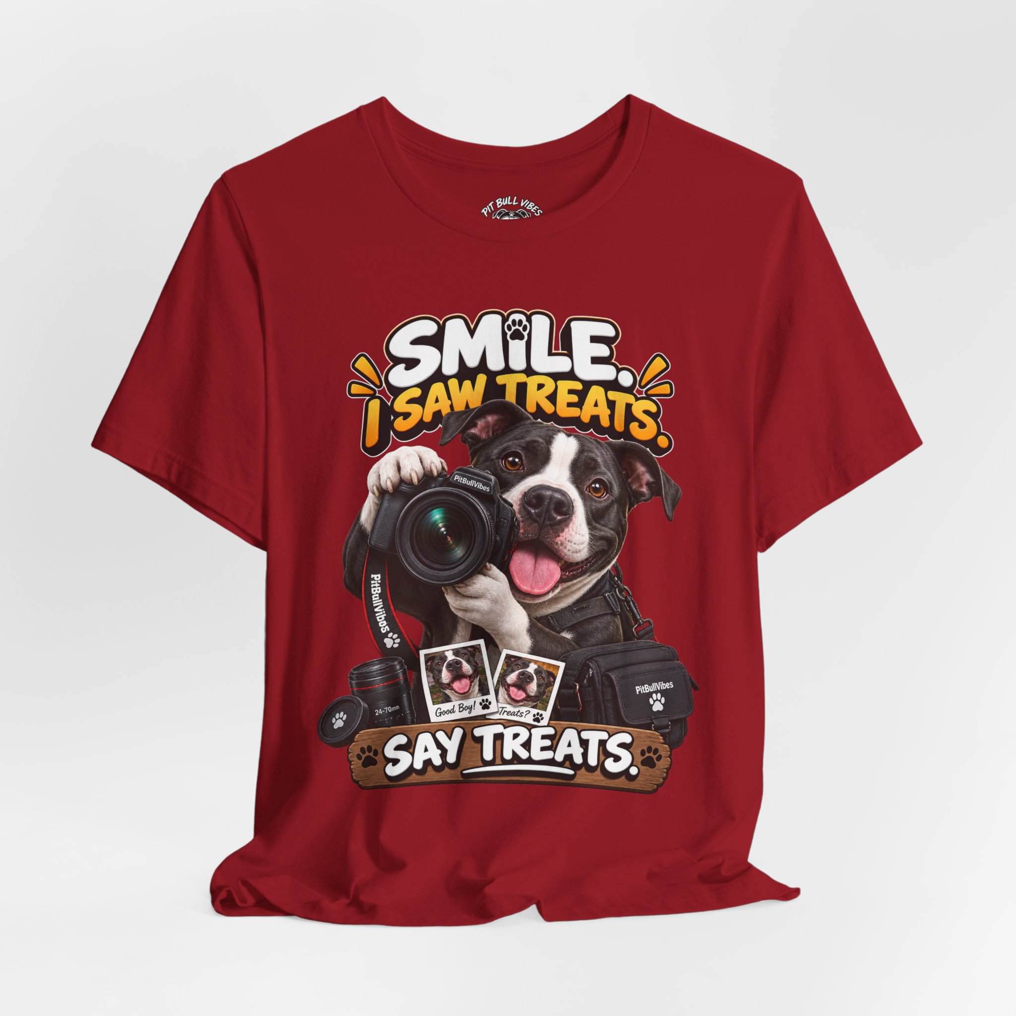 Smile, I Saw Treats! Dog Camera T-Shirt - Image 40
