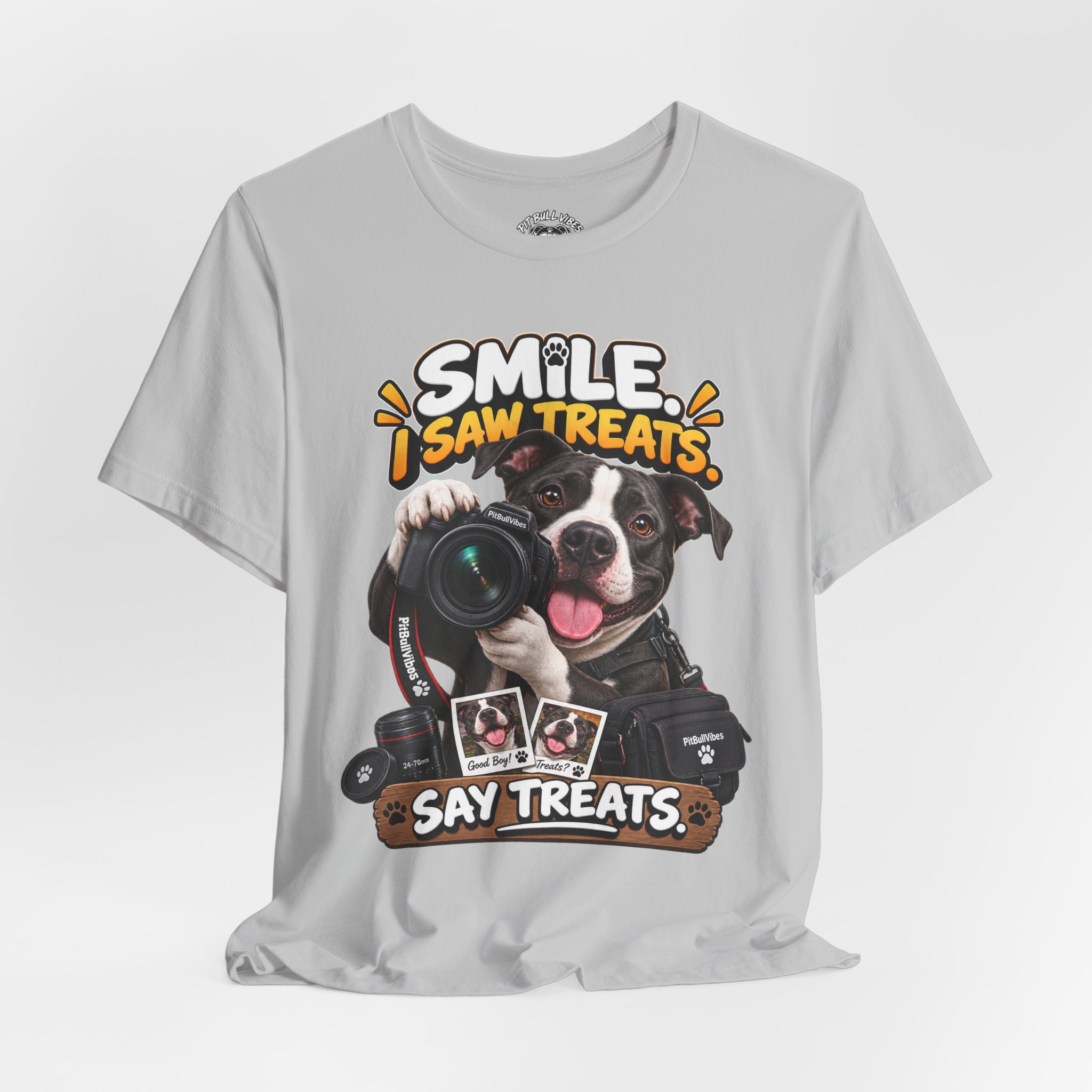 Smile, I Saw Treats! Dog Camera T-Shirt - Image 12