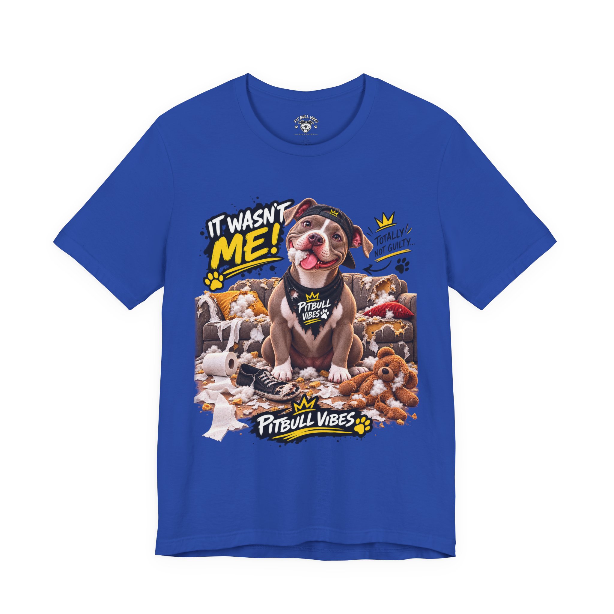 Pitbull Vibes T-Shirt – "It Wasn't Me" Cute Puppy Graphic Tee - Image 2