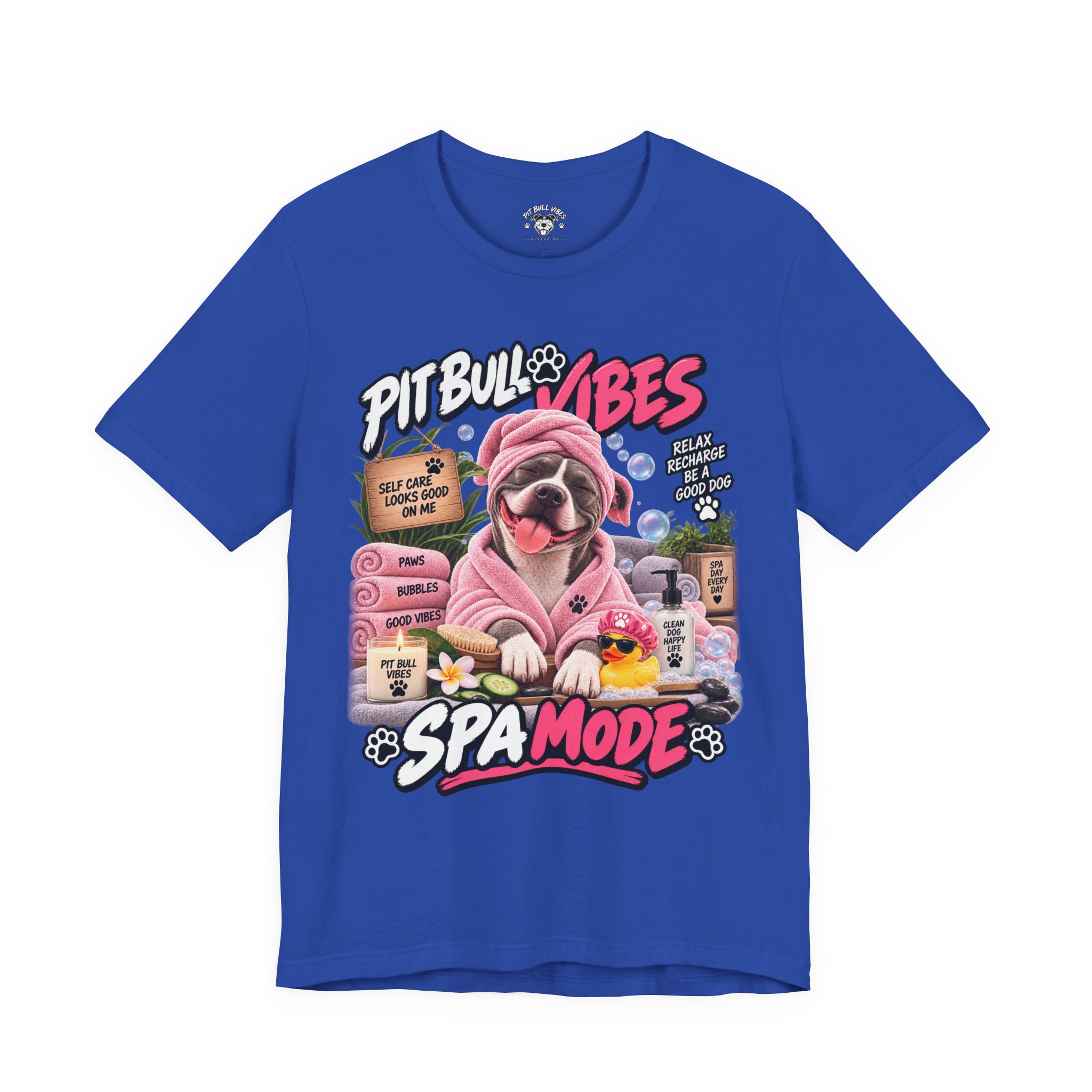 Pit Bull Spa Mode T-Shirt – Cute Spa Vibes Graphic Tee for Dog Lovers - Image 21