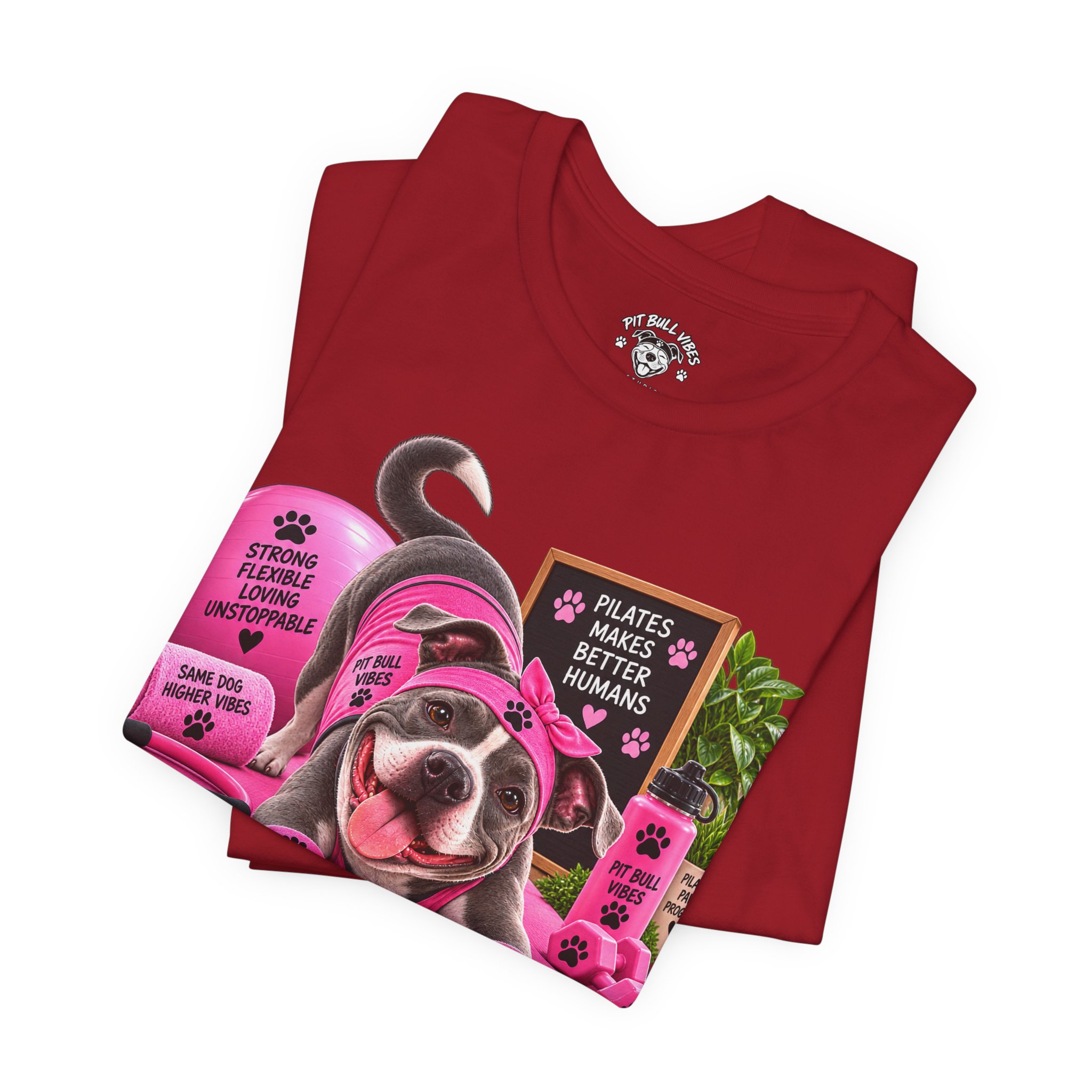 Pilates Paws & Progress T-Shirt — Cute Dog Yoga Pilates Tee (Stretch, Breathe, Wag, Repeat) - Image 39
