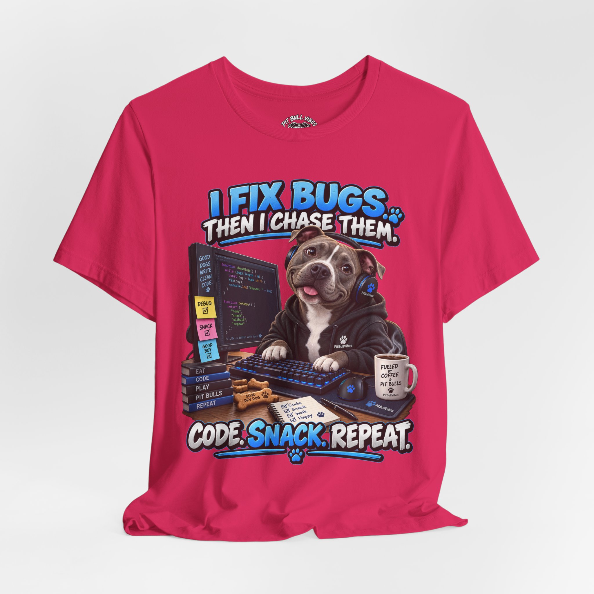 Bug-Fixing Coder Tee — "I Fix Bugs Then I Chase Them" Cute Dog Programmer T-Shirt - Image 28