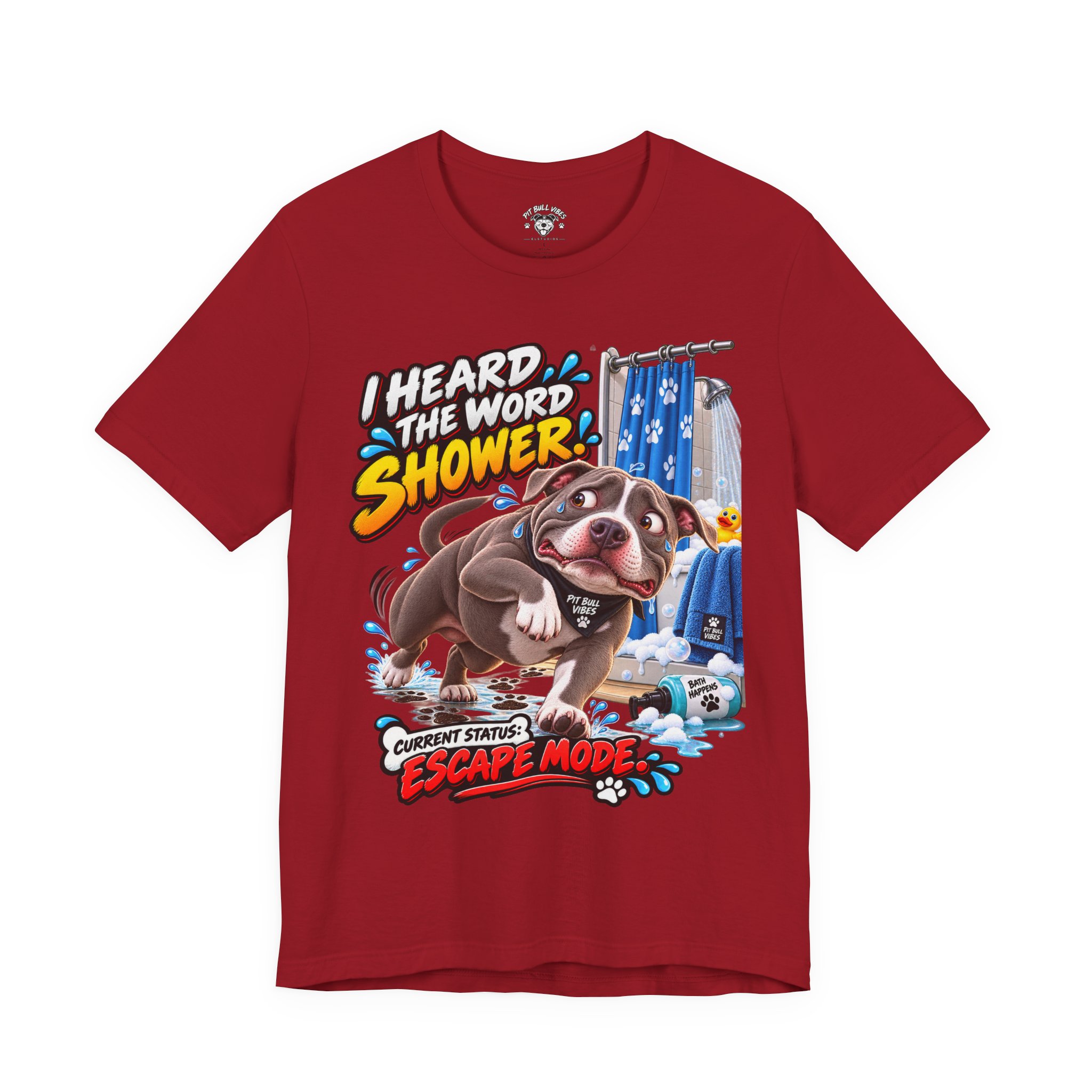 Funny Dog T‑Shirt — "I Heard the Word Shower" Escape Mode Graphic Tee - Image 37