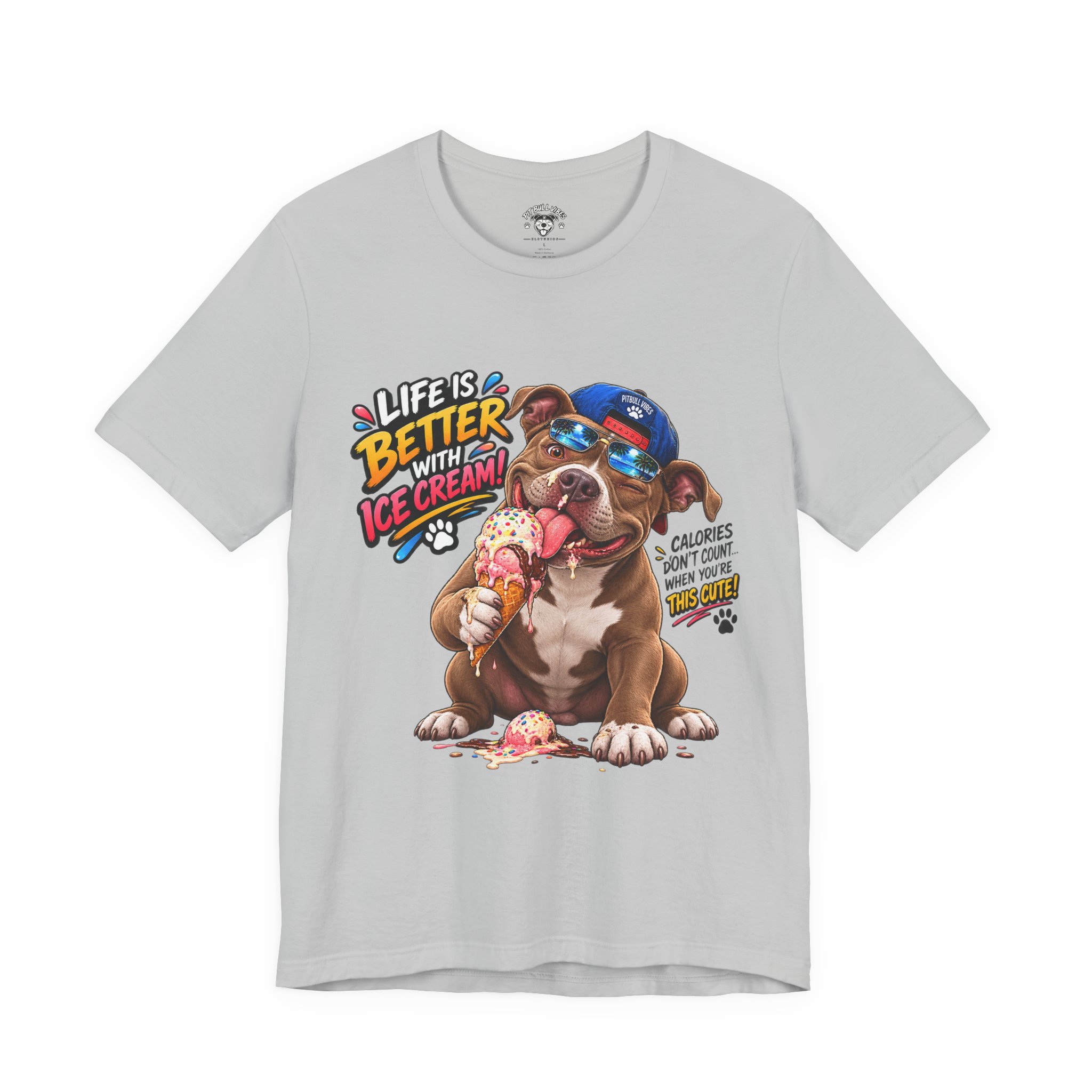Life Is Better with Ice Cream Dog Graphic T-Shirt - Image 9