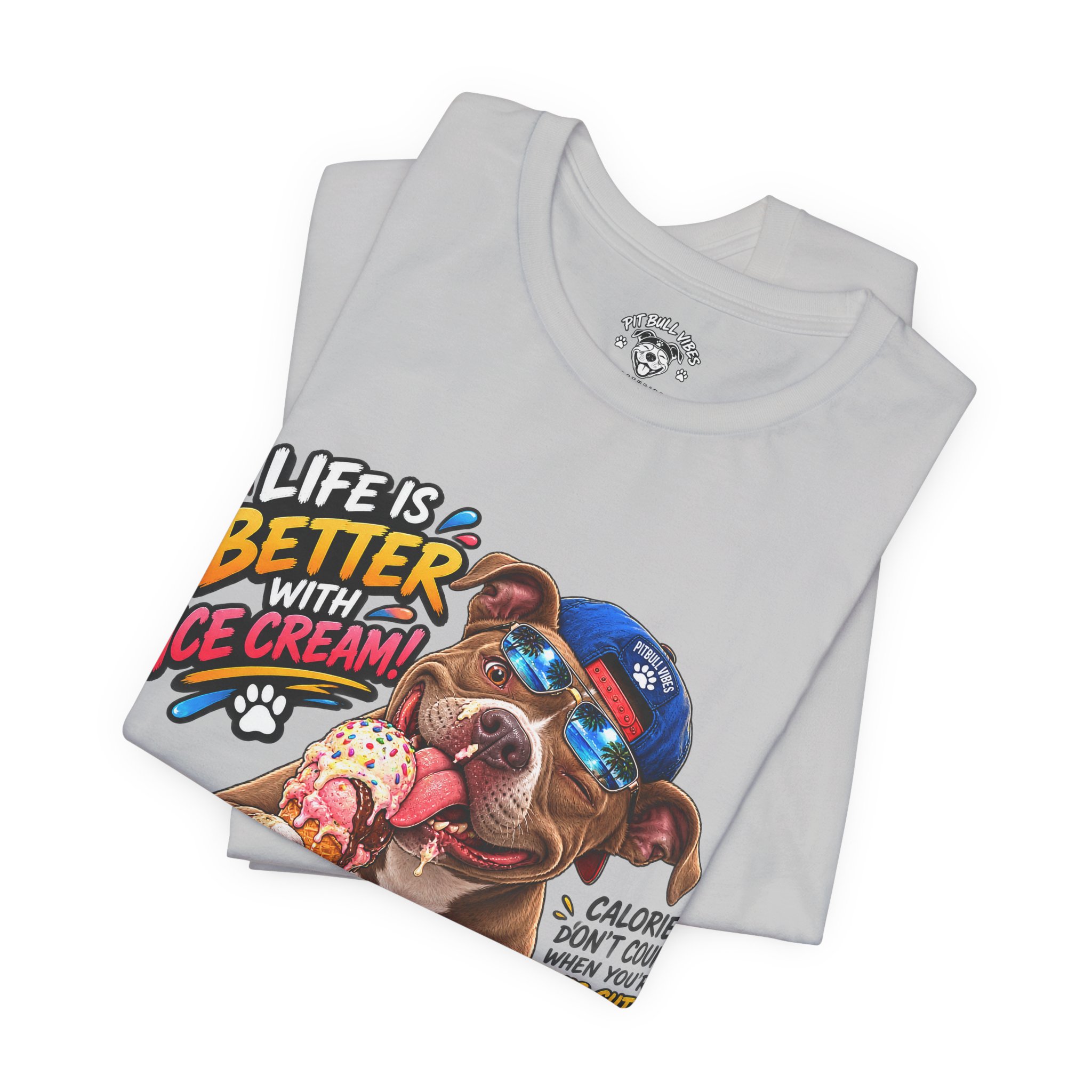 Life Is Better with Ice Cream Dog Graphic T-Shirt - Image 11