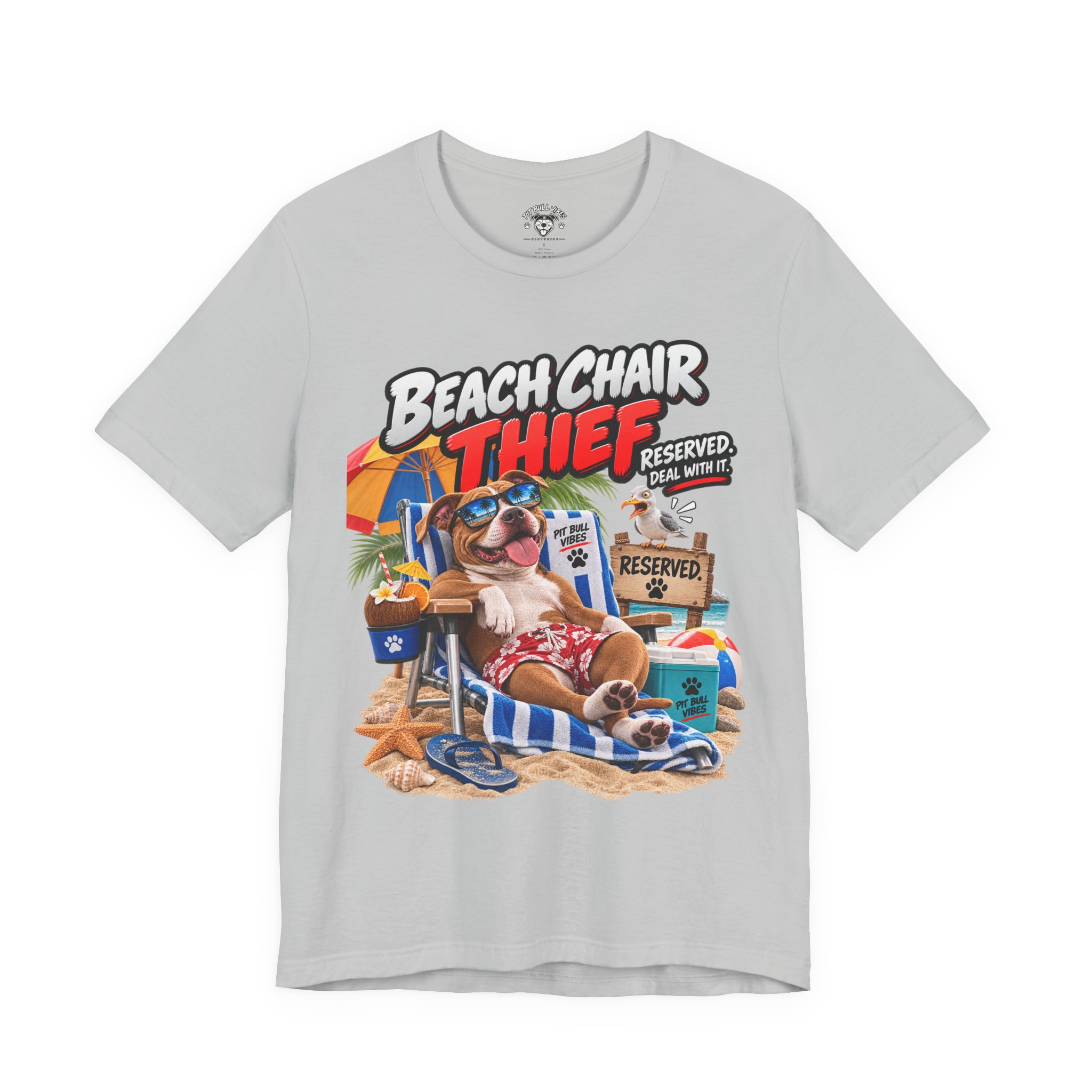 Beach Chair Thief Graphic Tee - Image 5