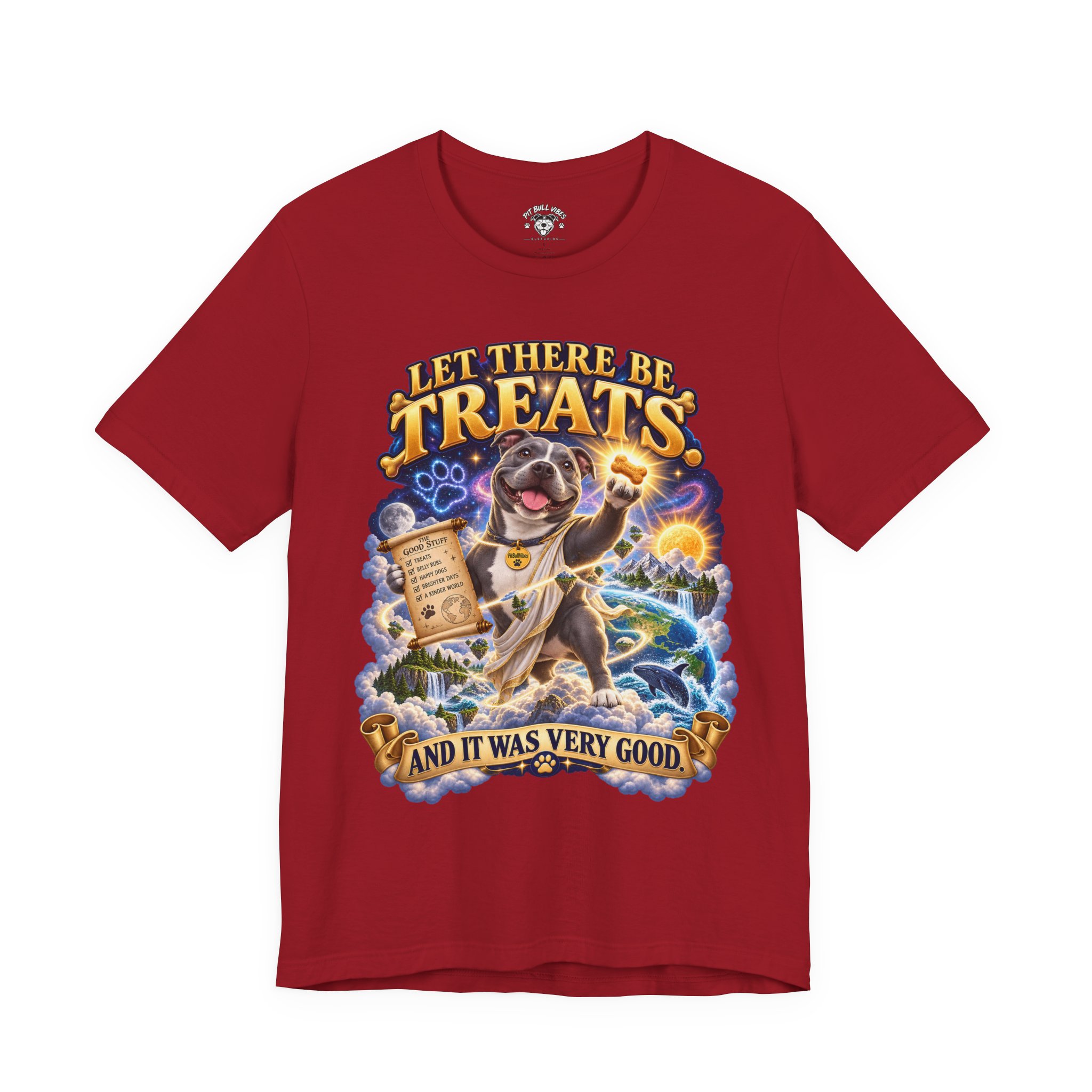Dog Treats Graphic Tee — "Let There Be Treats and It Was Very Good" - Image 37
