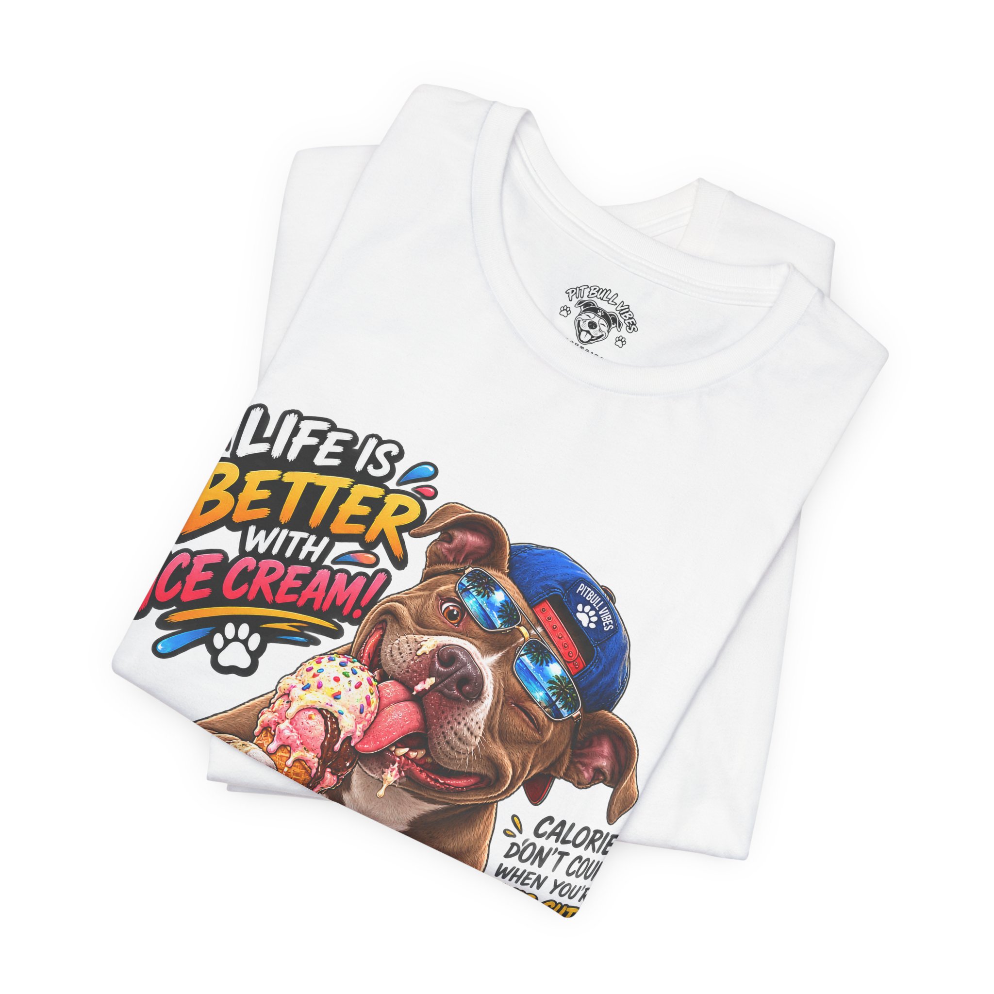 Life Is Better with Ice Cream Dog Graphic T-Shirt - Image 7