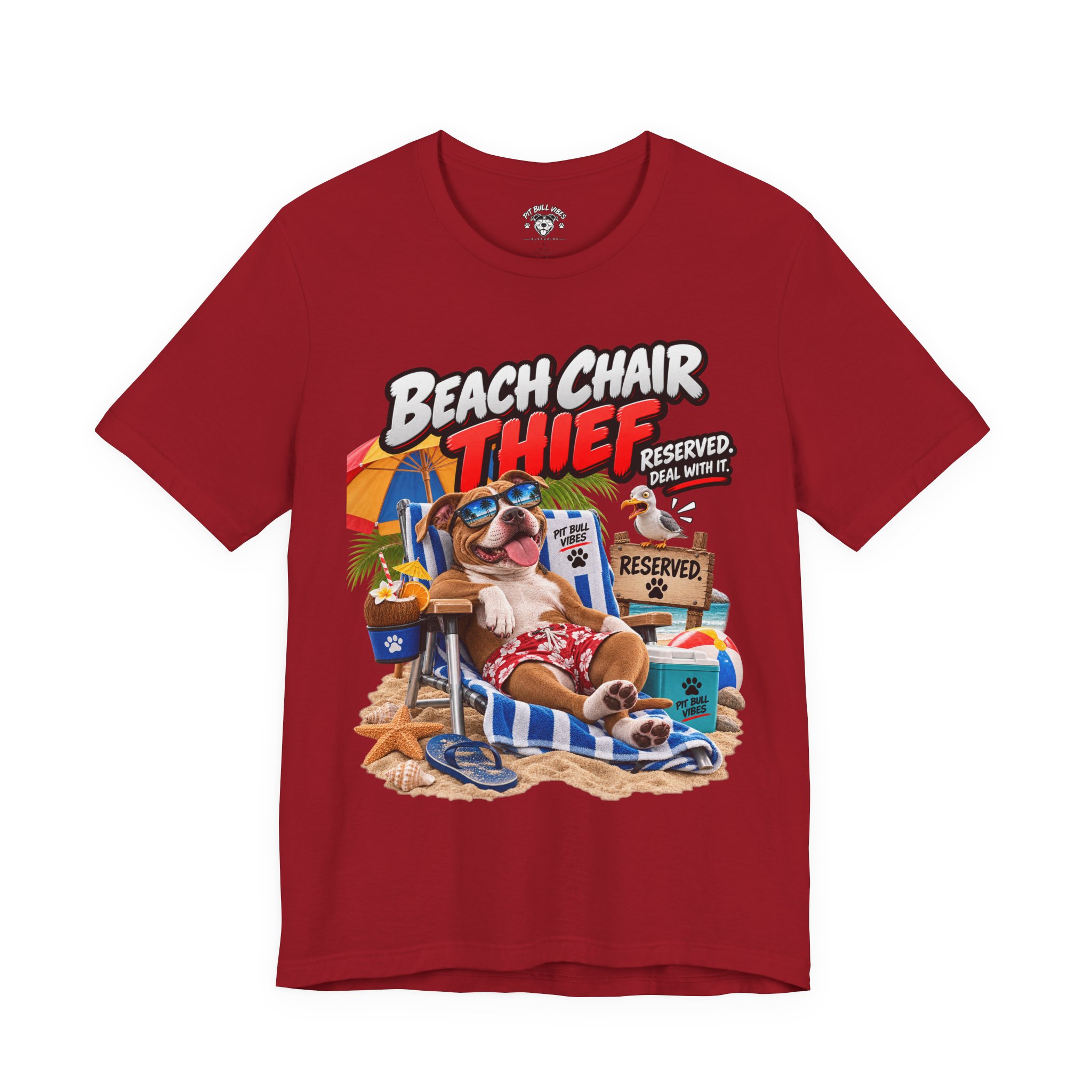 Beach Chair Thief Graphic Tee - Image 37
