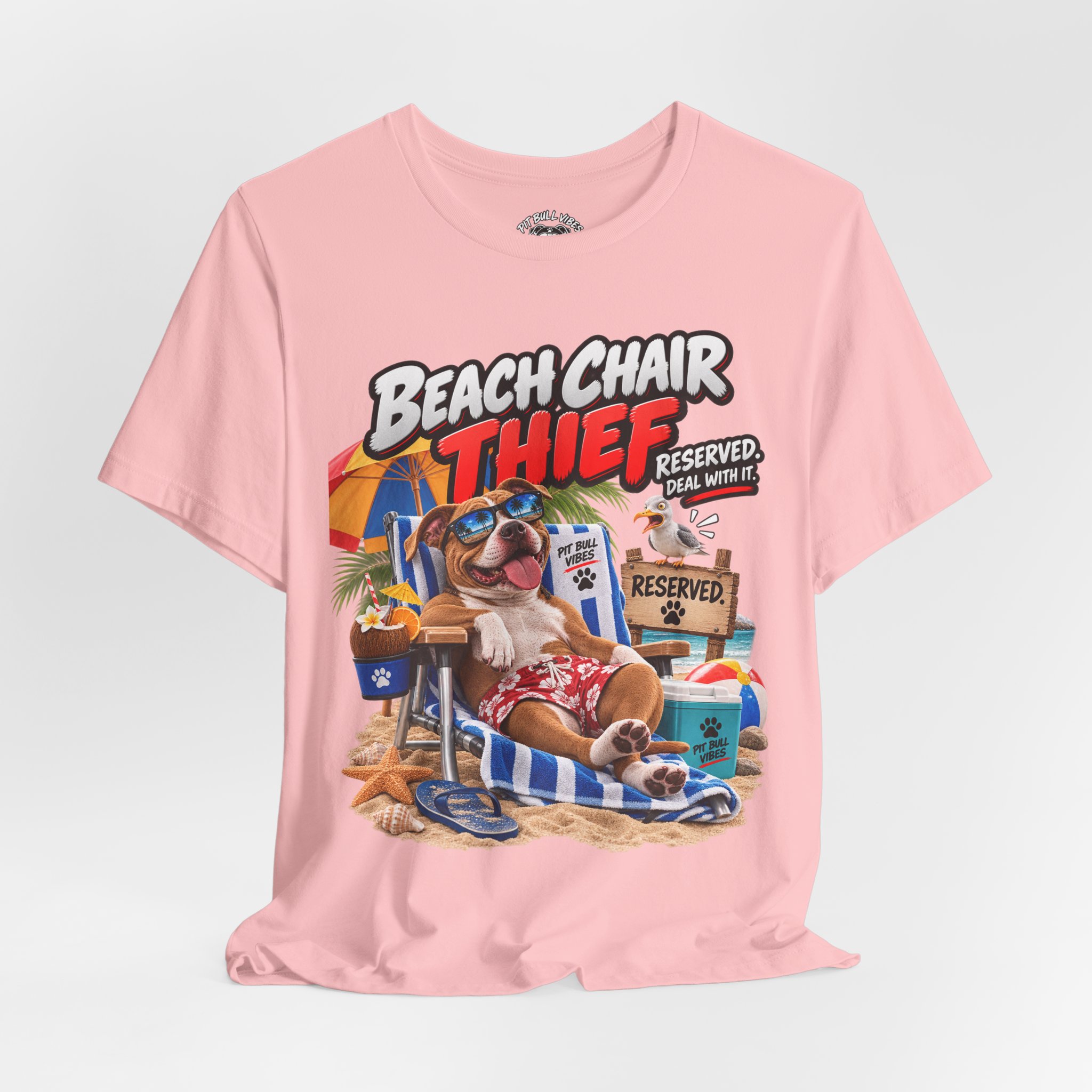 Beach Chair Thief Graphic Tee - Image 36
