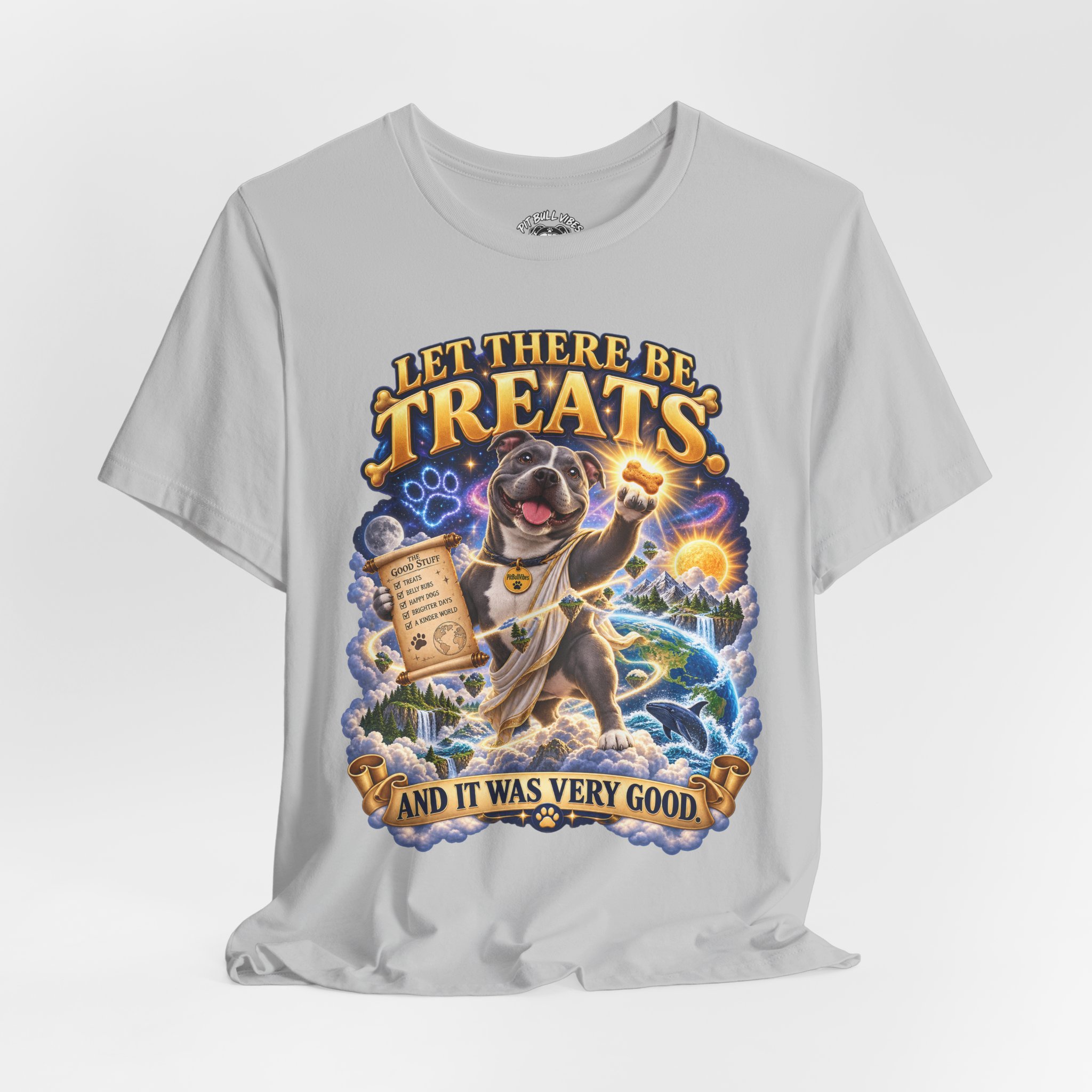 Dog Treats Graphic Tee — "Let There Be Treats and It Was Very Good" - Image 12
