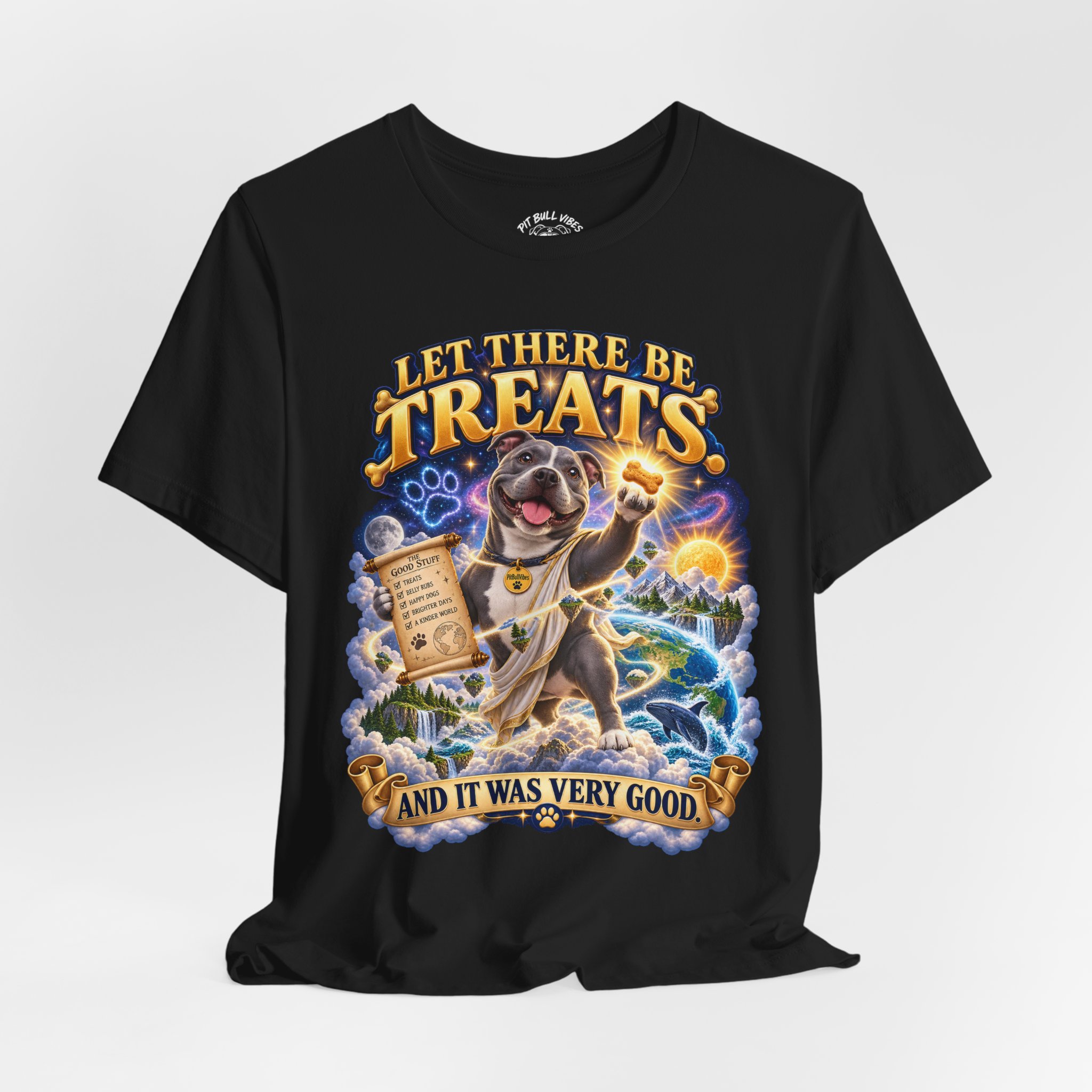 Dog Treats Graphic Tee — "Let There Be Treats and It Was Very Good" - Image 16