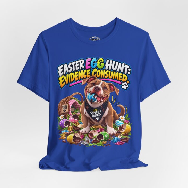 Easter Egg Hunt Dog T‑Shirt — “Easter Egg Hunt: Evidence Consumed” Funny Pet Tee