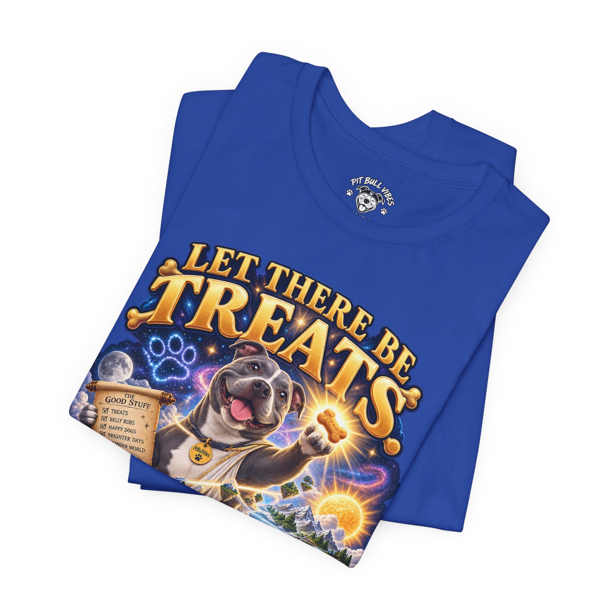 Dog Treats Graphic Tee — "Let There Be Treats and It Was Very Good" - Image 4