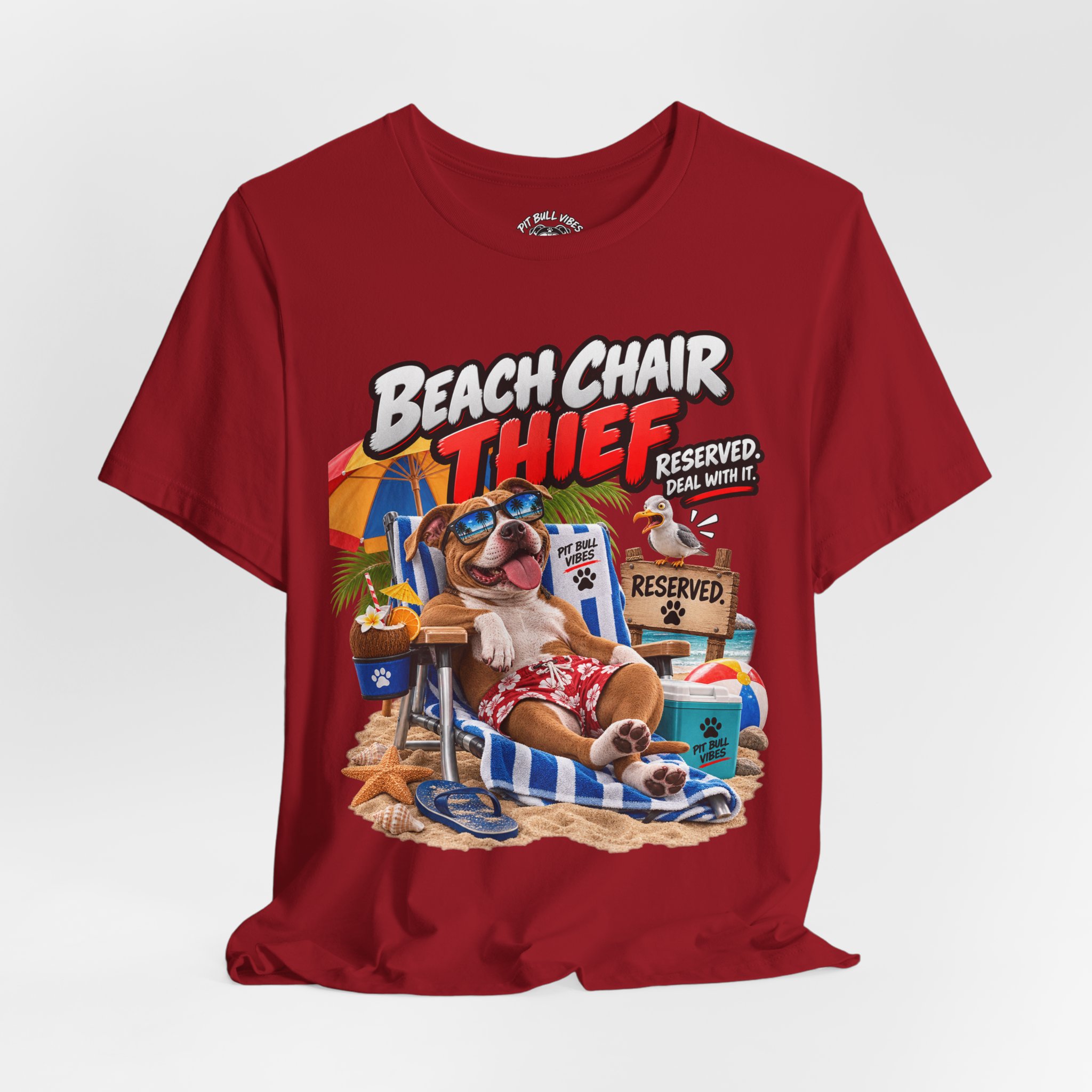 Beach Chair Thief Graphic Tee - Image 40
