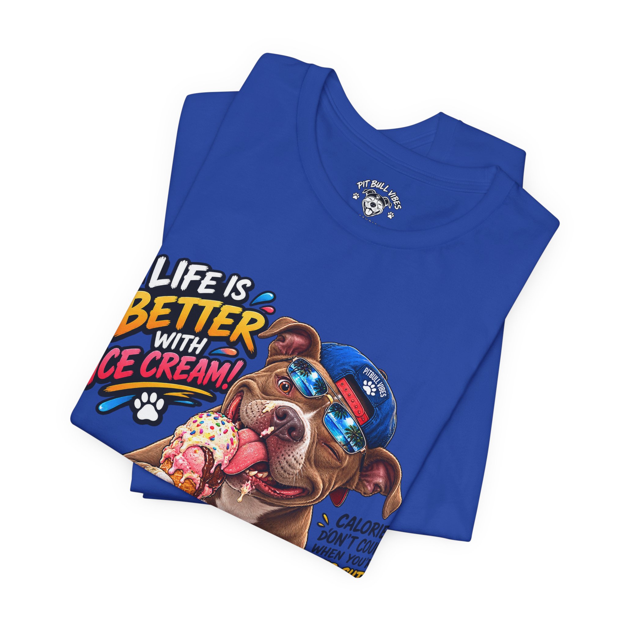 Life Is Better with Ice Cream Dog Graphic T-Shirt - Image 4
