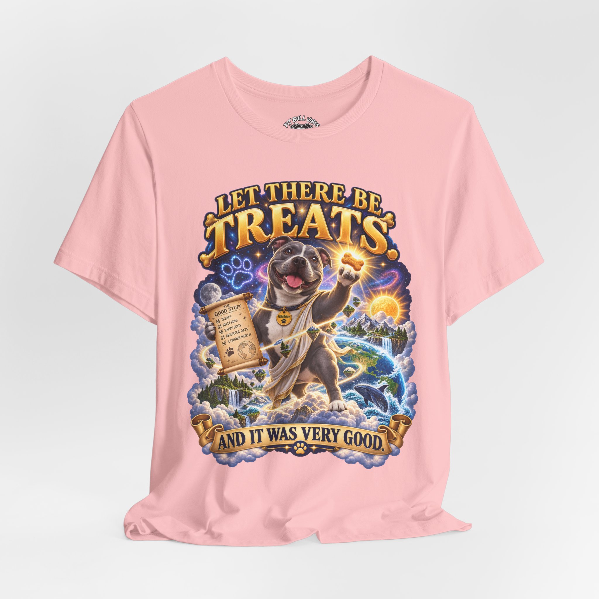 Dog Treats Graphic Tee — "Let There Be Treats and It Was Very Good" - Image 36