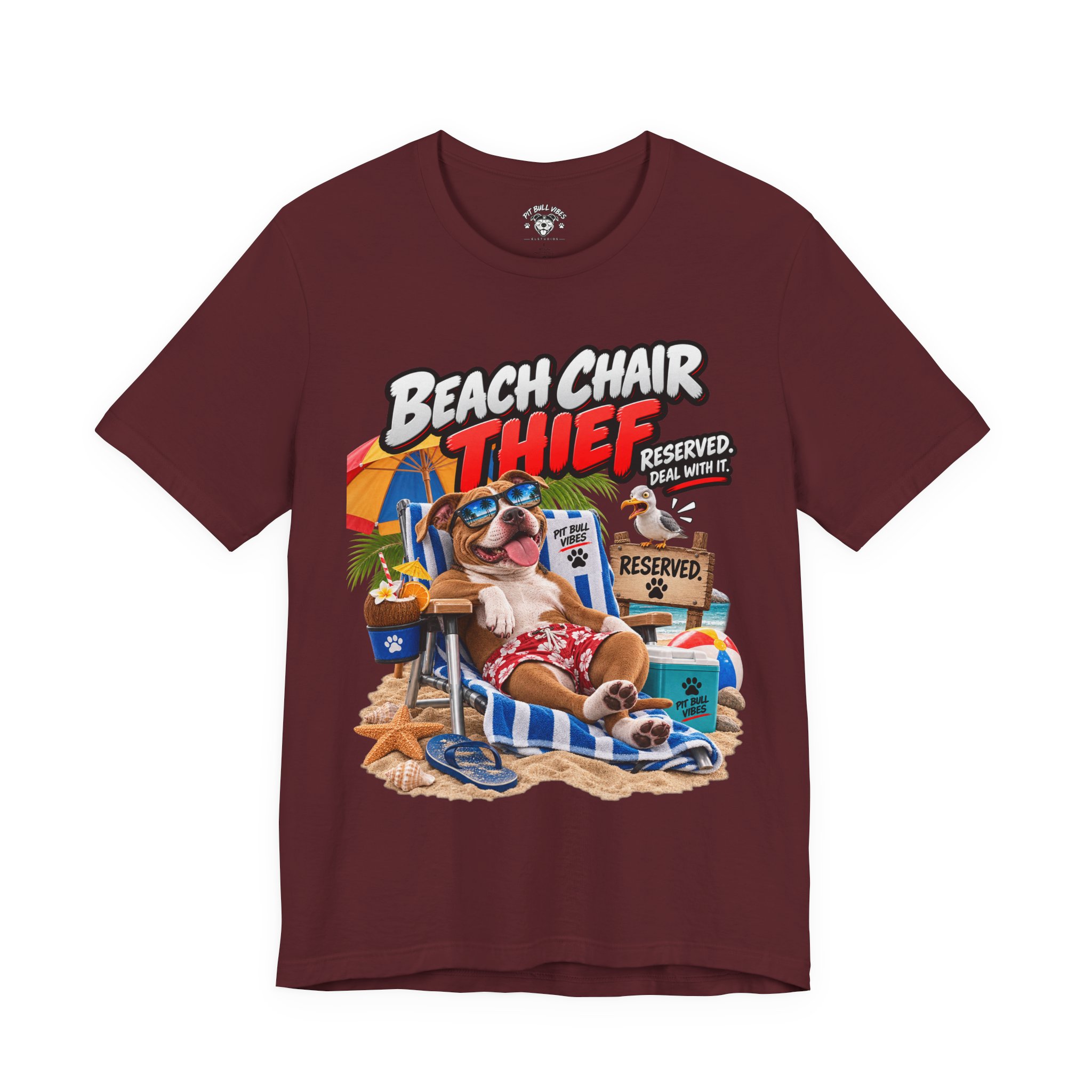 Beach Chair Thief Graphic Tee - Image 29