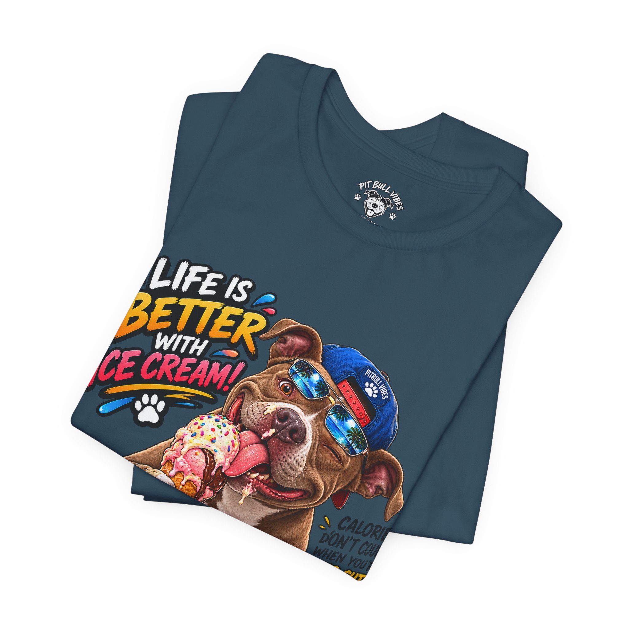 Life Is Better with Ice Cream Dog Graphic T-Shirt - Image 23
