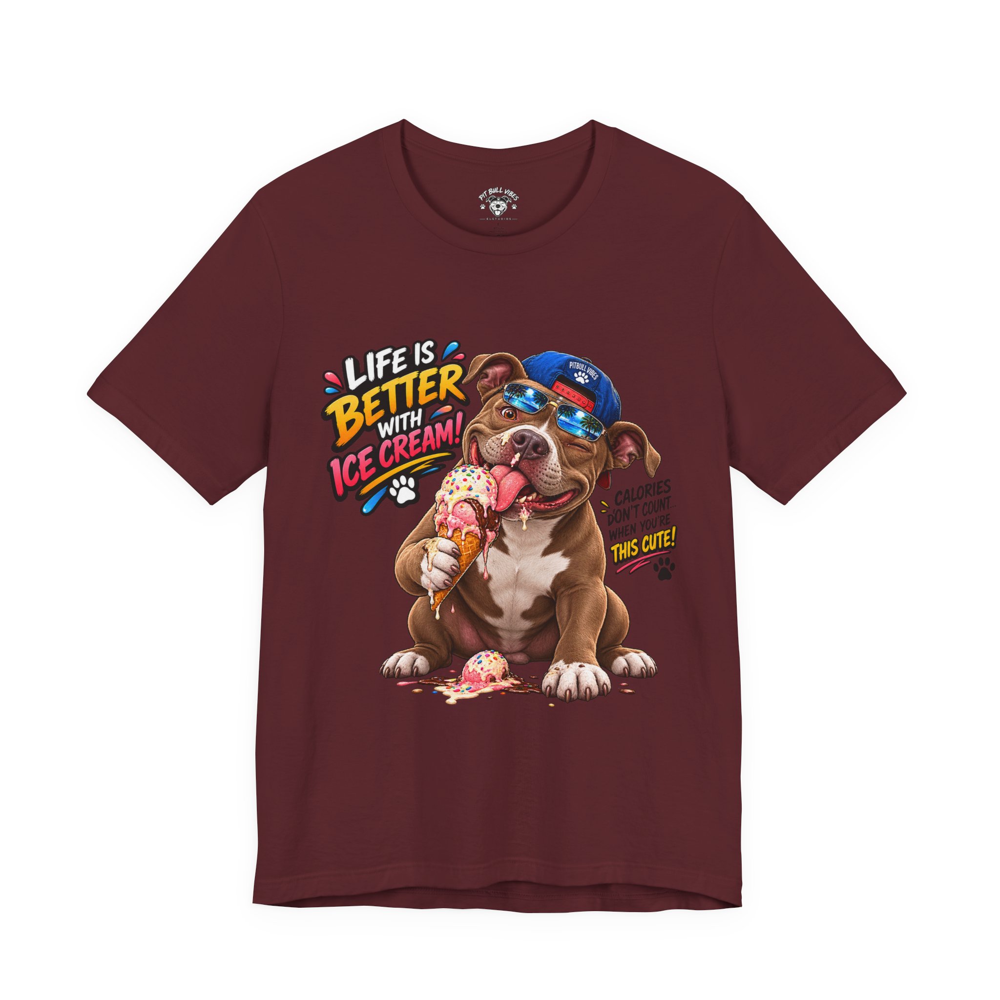 Life Is Better with Ice Cream Dog Graphic T-Shirt - Image 29