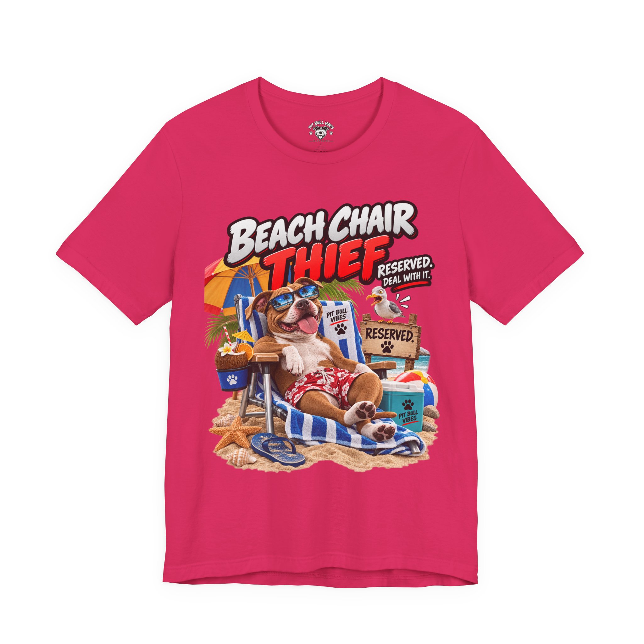 Beach Chair Thief Graphic Tee - Image 25