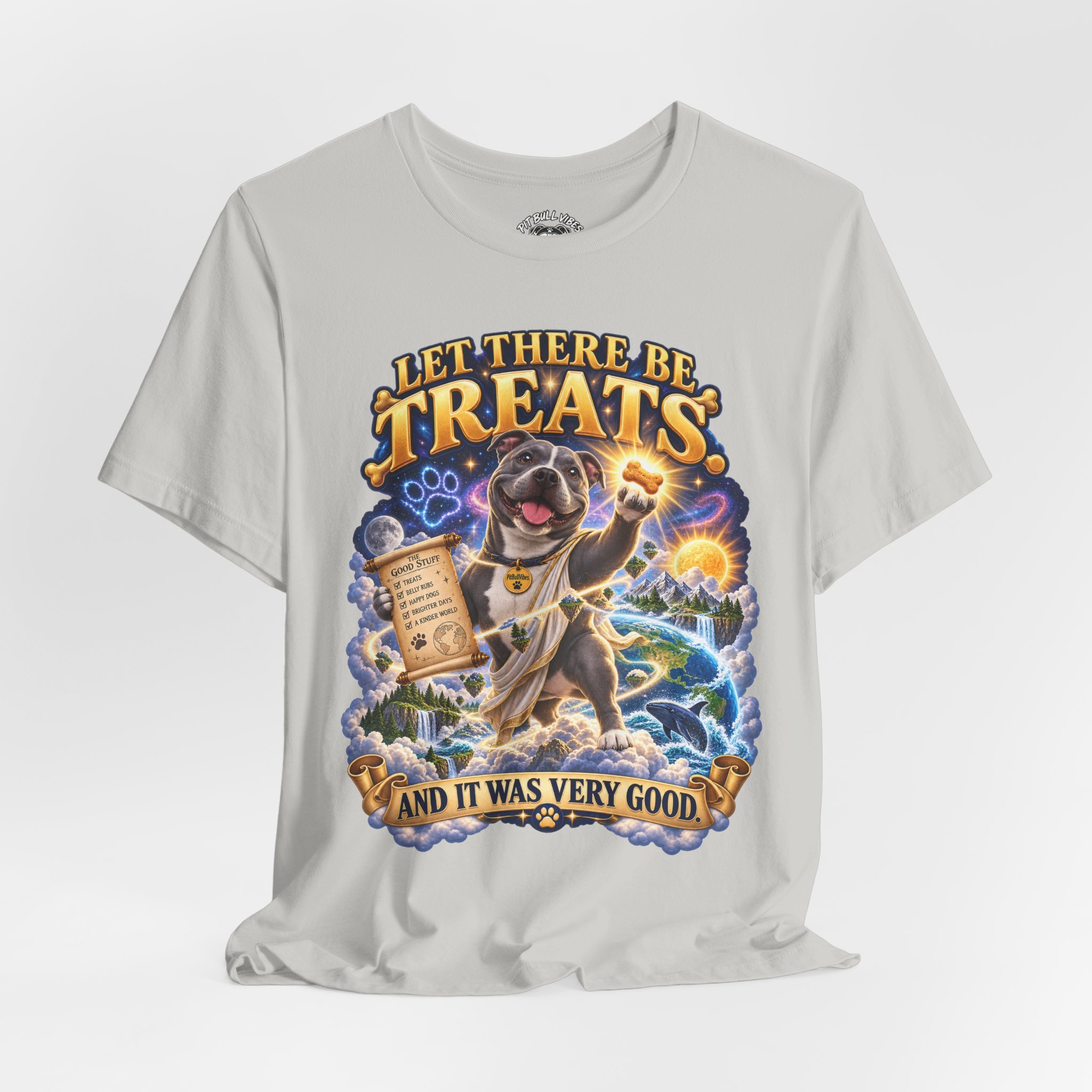 Dog Treats Graphic Tee — "Let There Be Treats and It Was Very Good" - Image 20