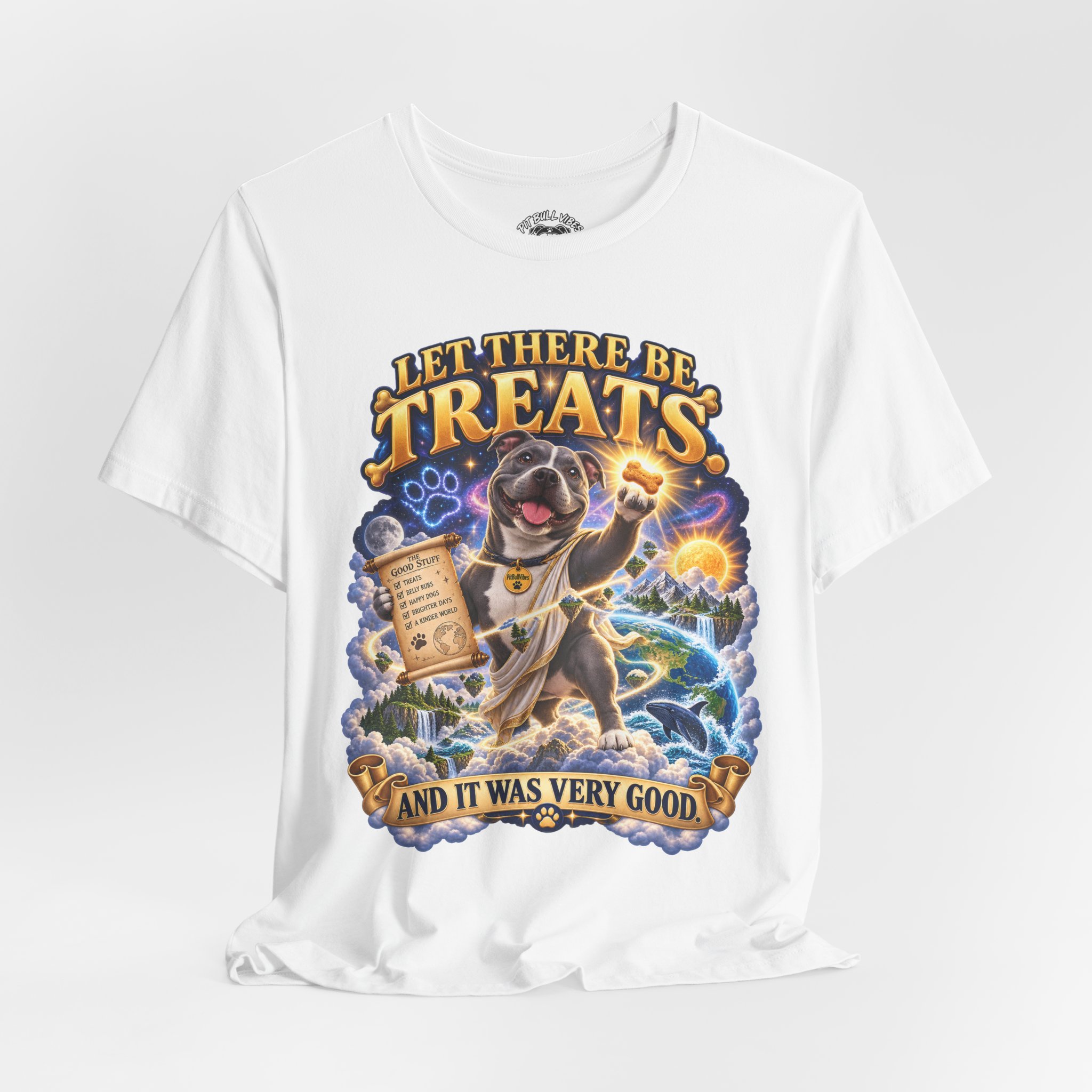 Dog Treats Graphic Tee — "Let There Be Treats and It Was Very Good" - Image 8