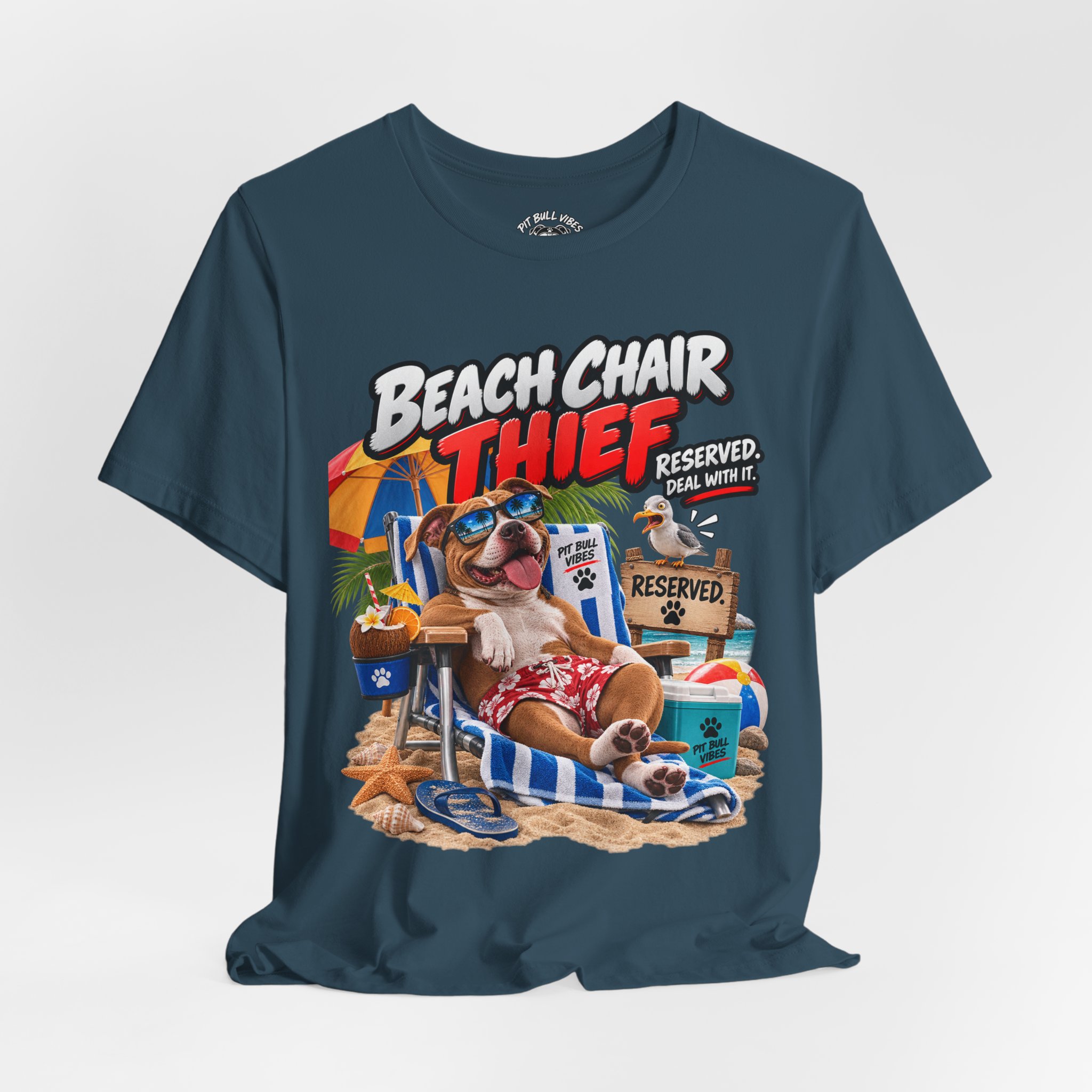 Beach Chair Thief Graphic Tee - Image 24