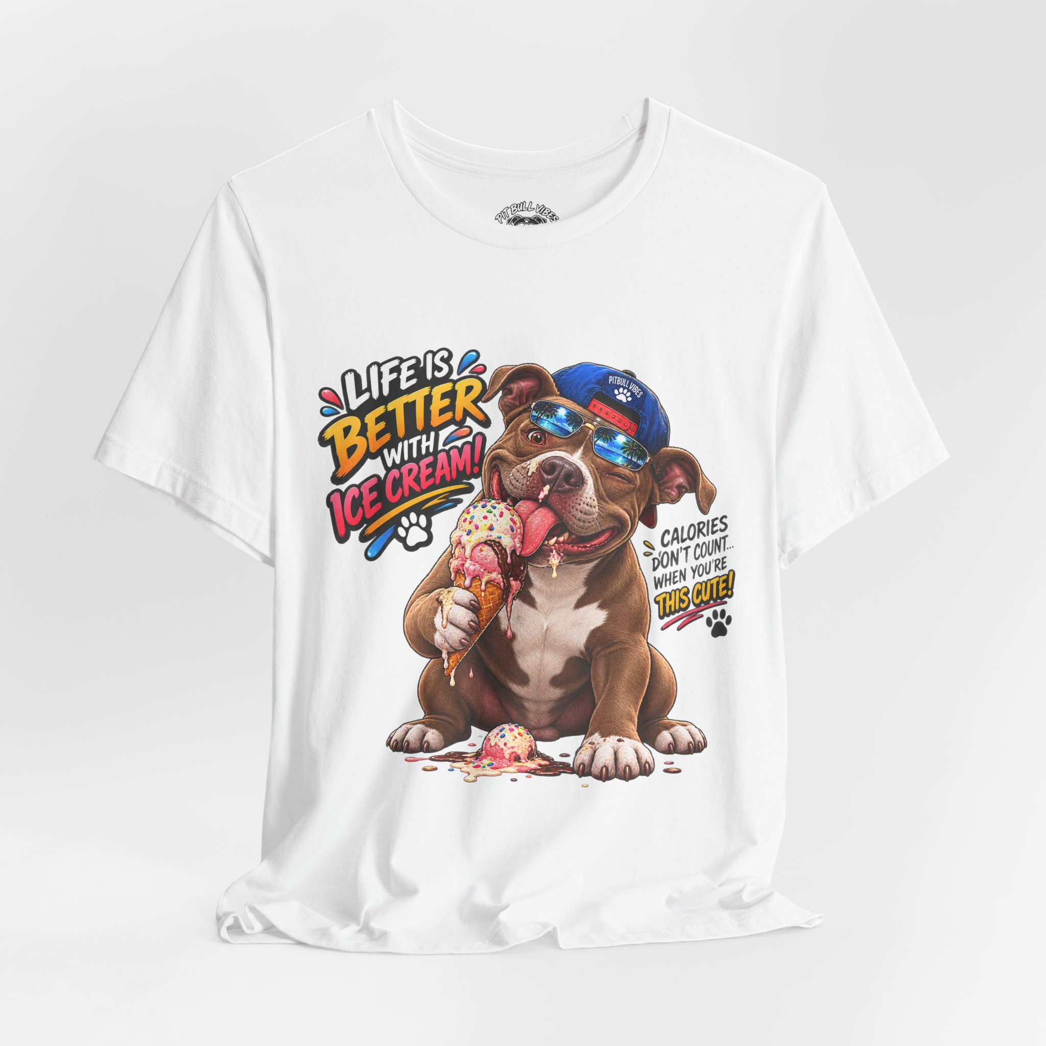 Life Is Better with Ice Cream Dog Graphic T-Shirt - Image 8