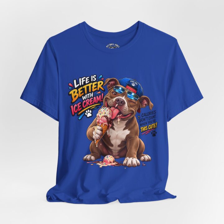 Life Is Better with Ice Cream Dog Graphic T-Shirt
