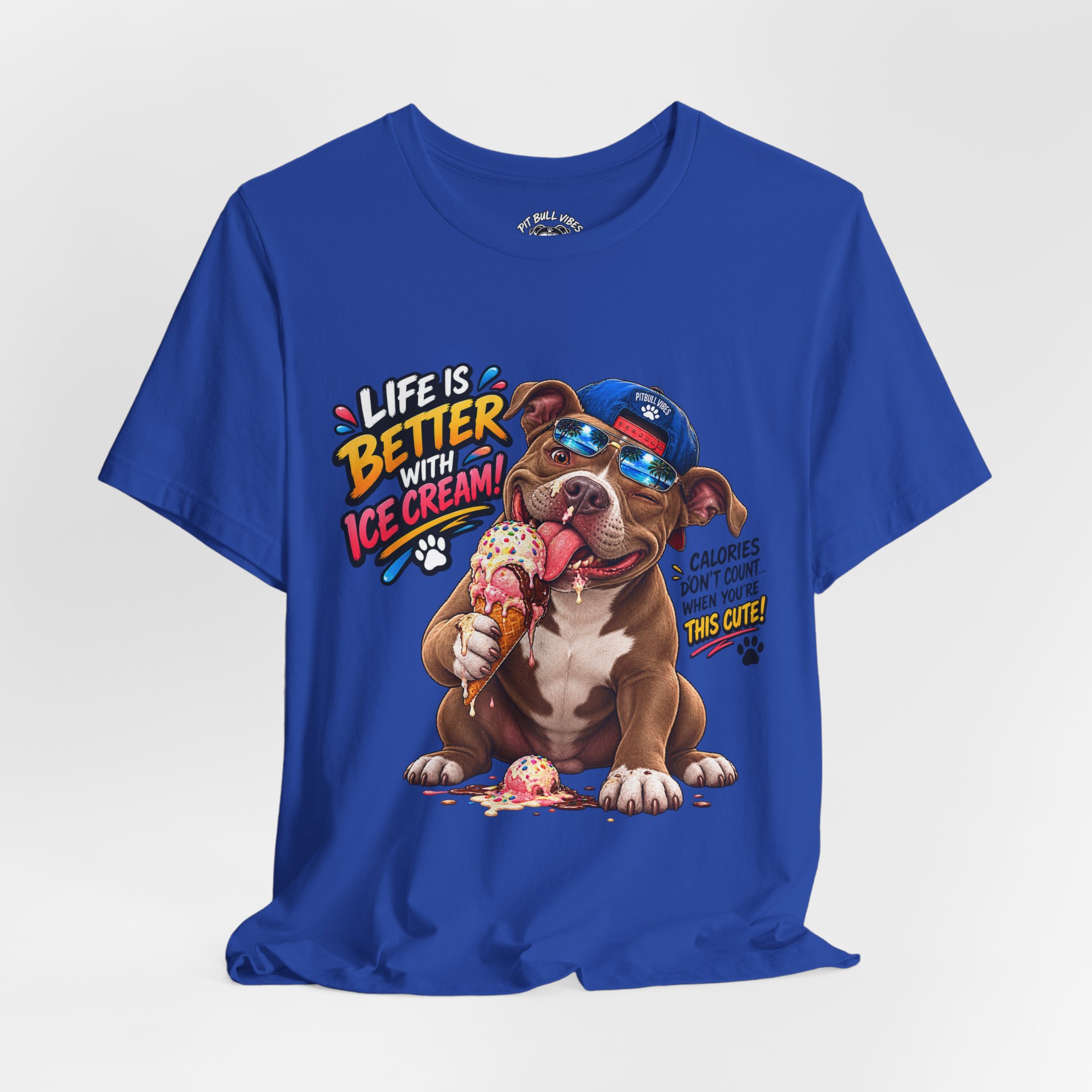 Life Is Better with Ice Cream Dog Graphic T-Shirt