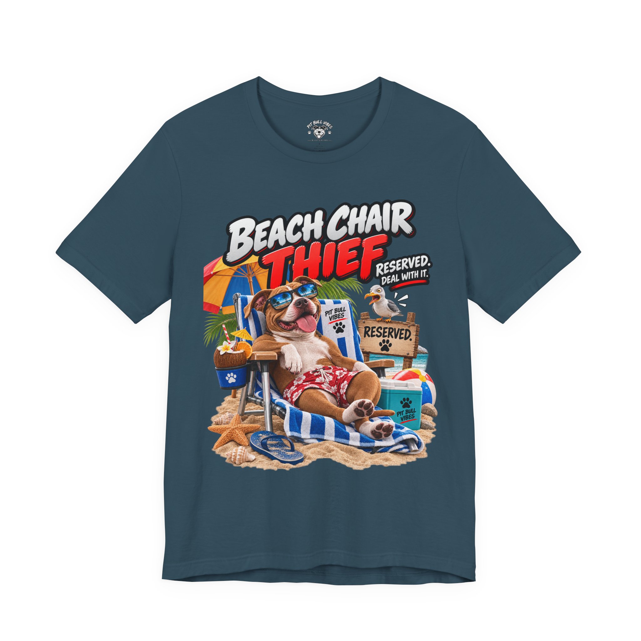 Beach Chair Thief Graphic Tee - Image 21